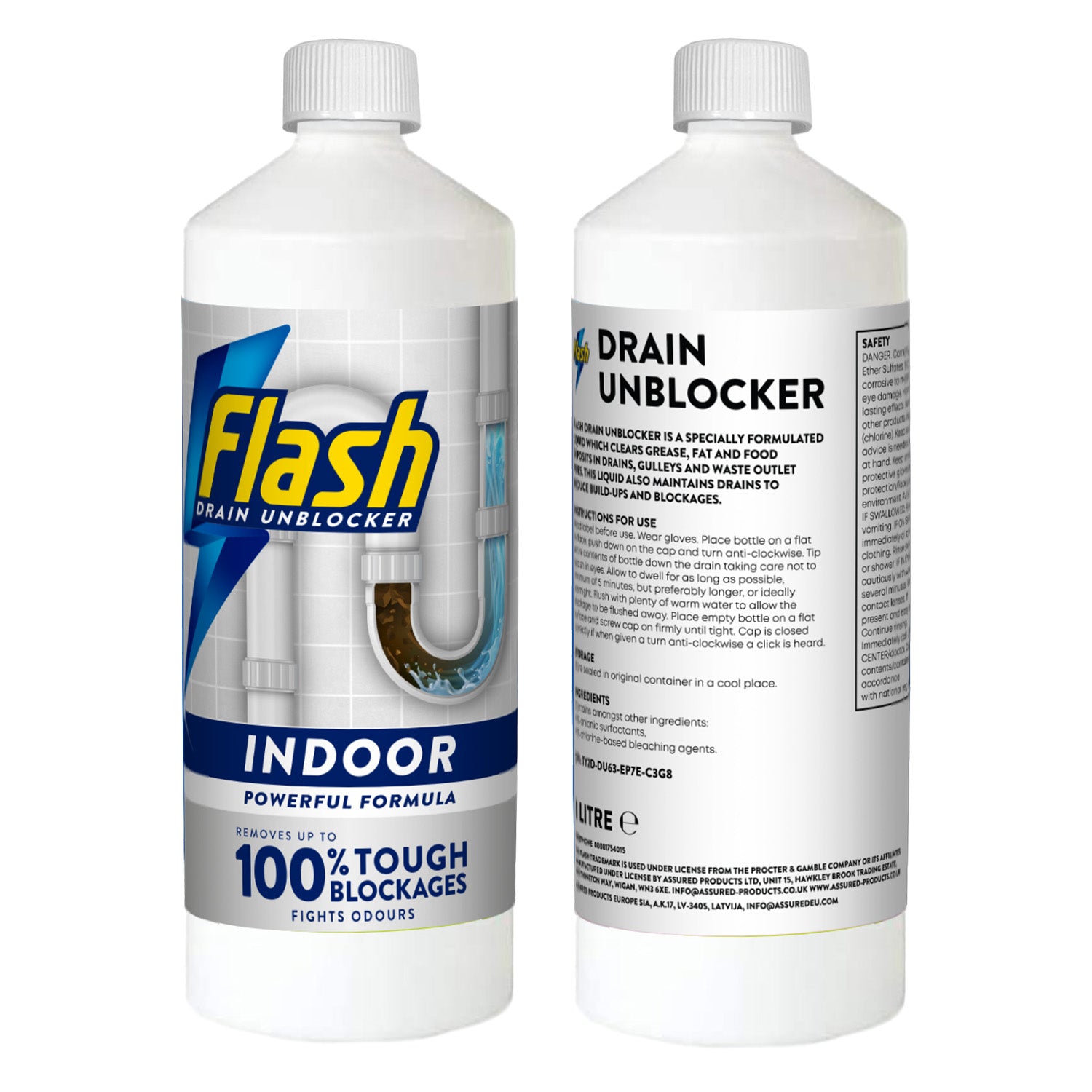 FLASH Indoor Sink and Drain Unblocker 1 Litre