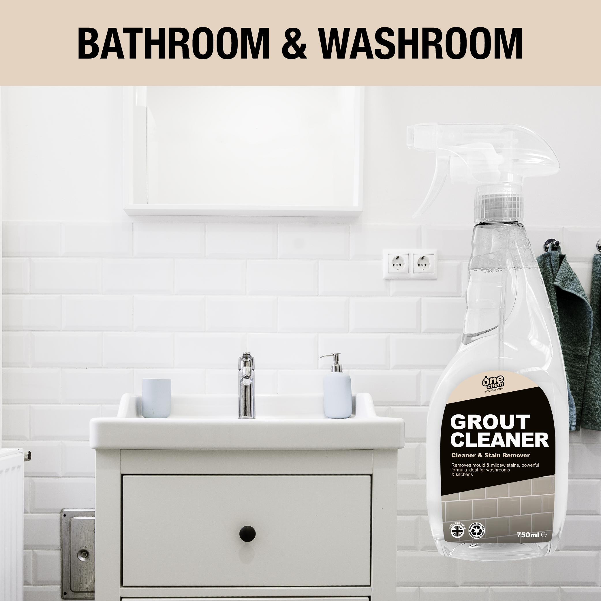 One Chem Professional Tile and Grout Cleaner 750ml