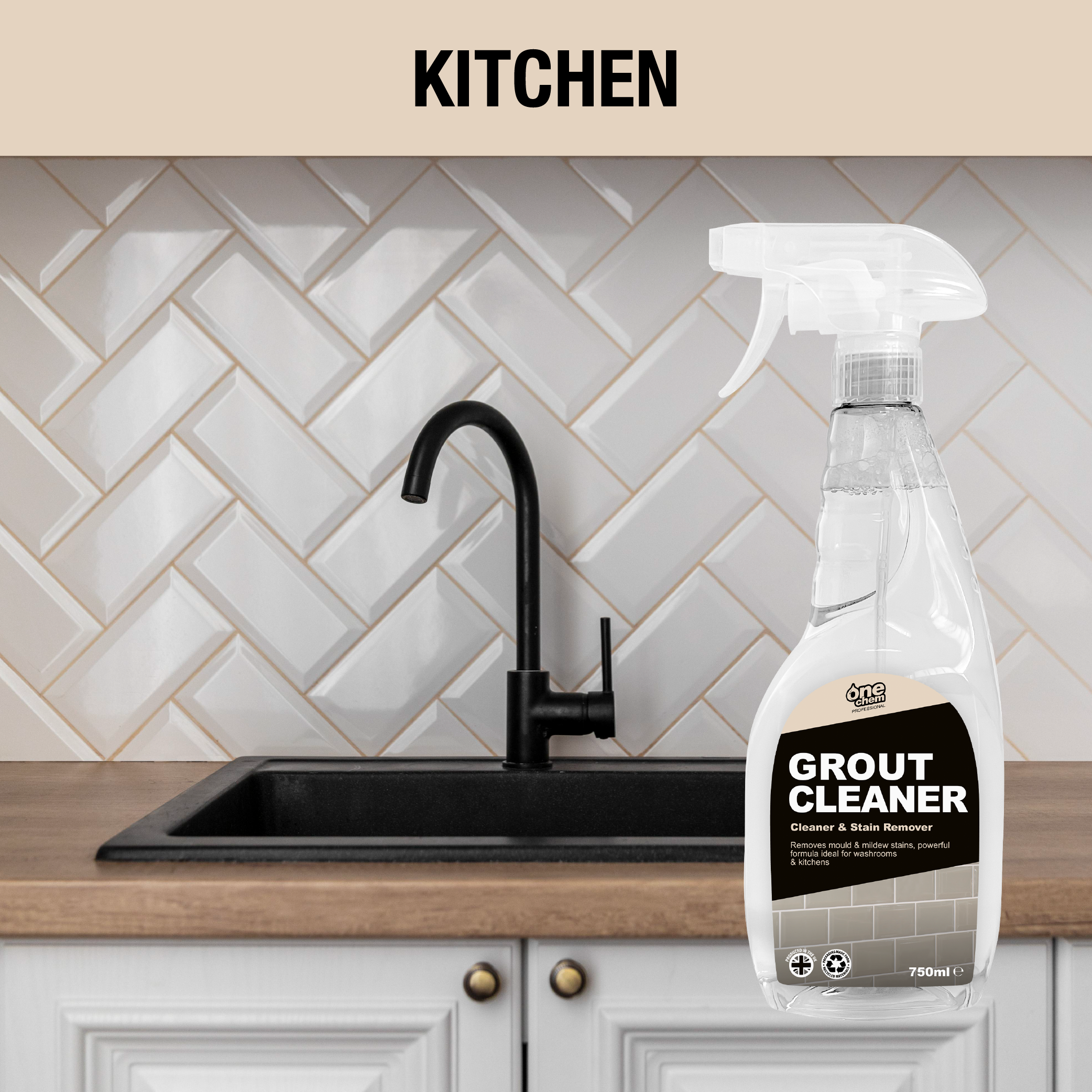 One Chem Professional Tile and Grout Cleaner 750ml