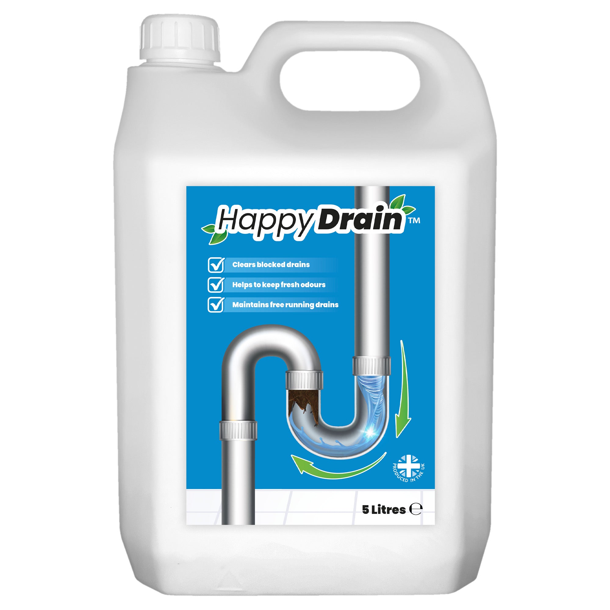 Happy Drain Sink and Drain Unblocker - 2 x 5L