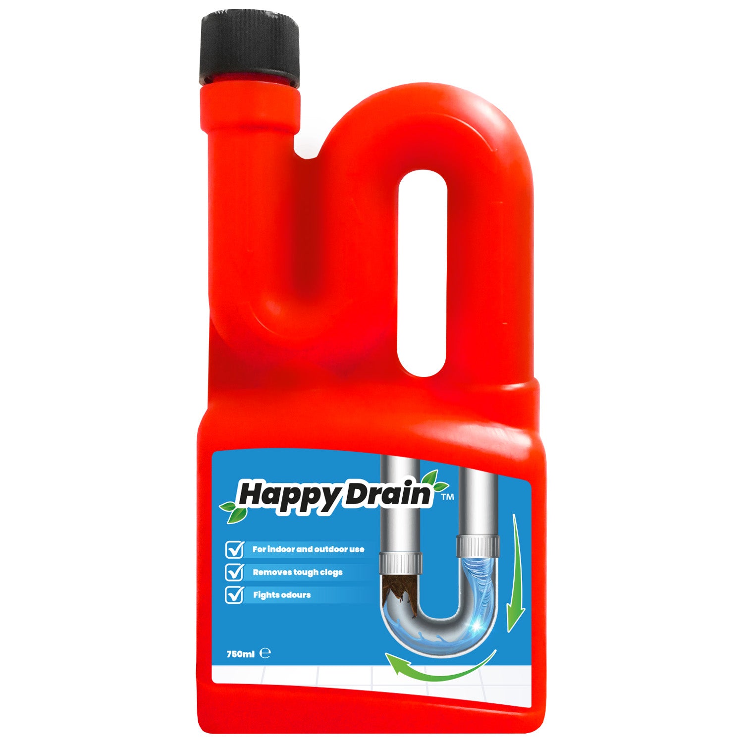 Happy Drain Sink and Drain Unblocker - 2 x 750ml - Multi Pack