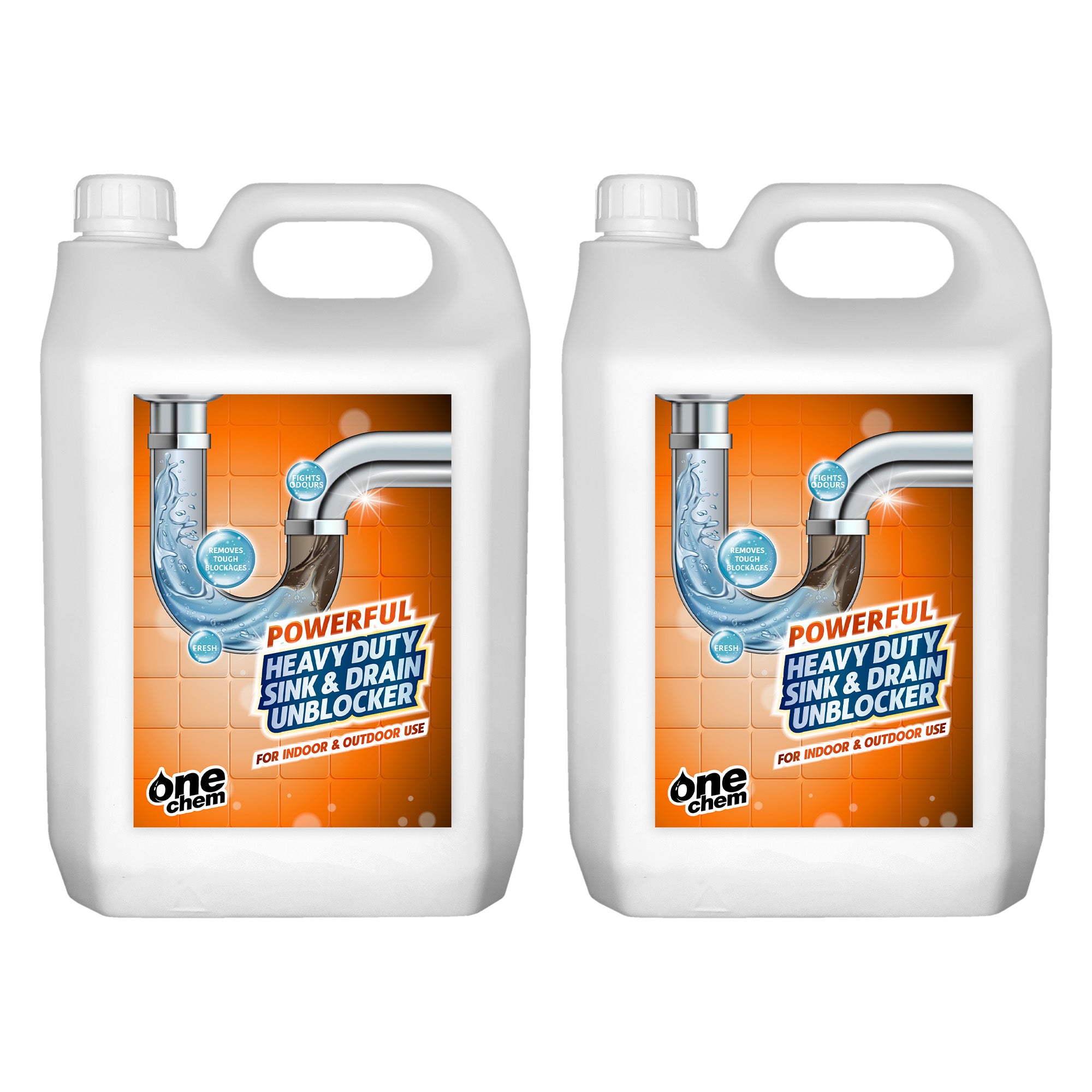 One Chem Heavy Duty Sink & Drain Unblocker 2x5L