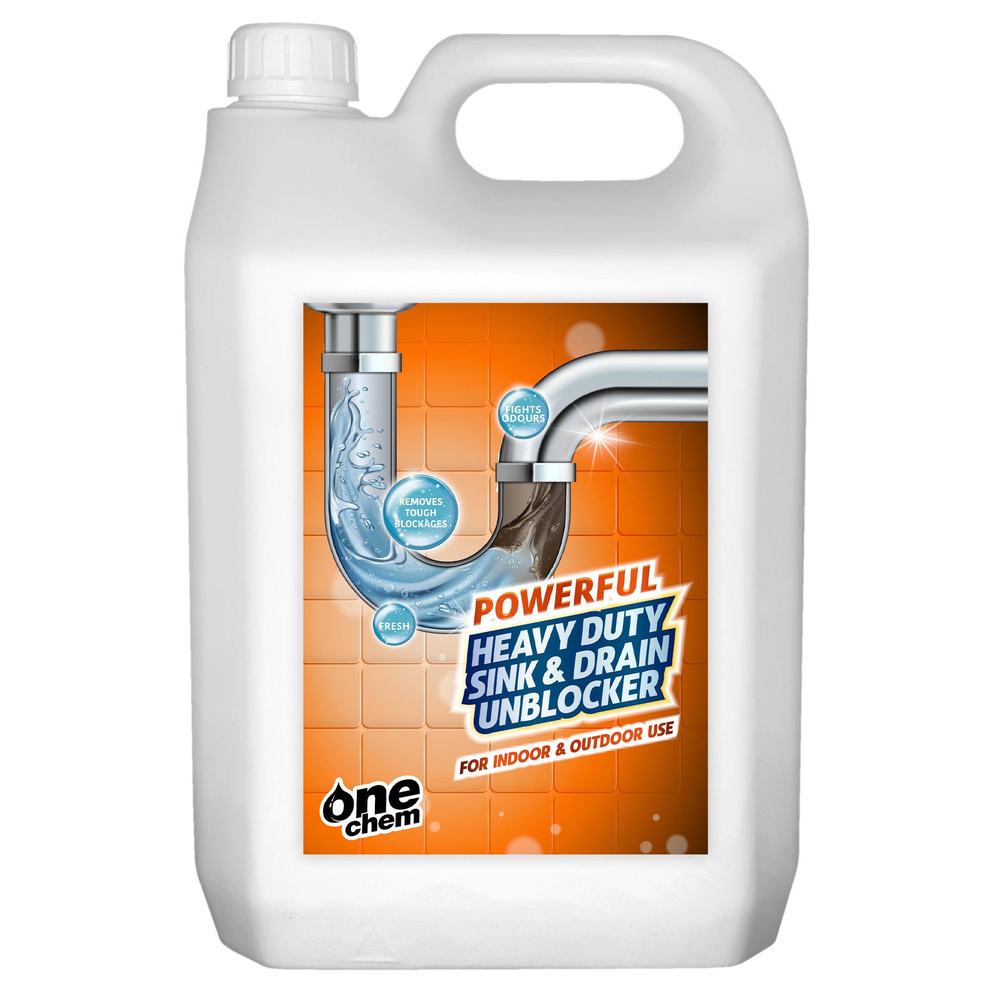 One Chem Heavy Duty Sink & Drain Unblocker 2x5L