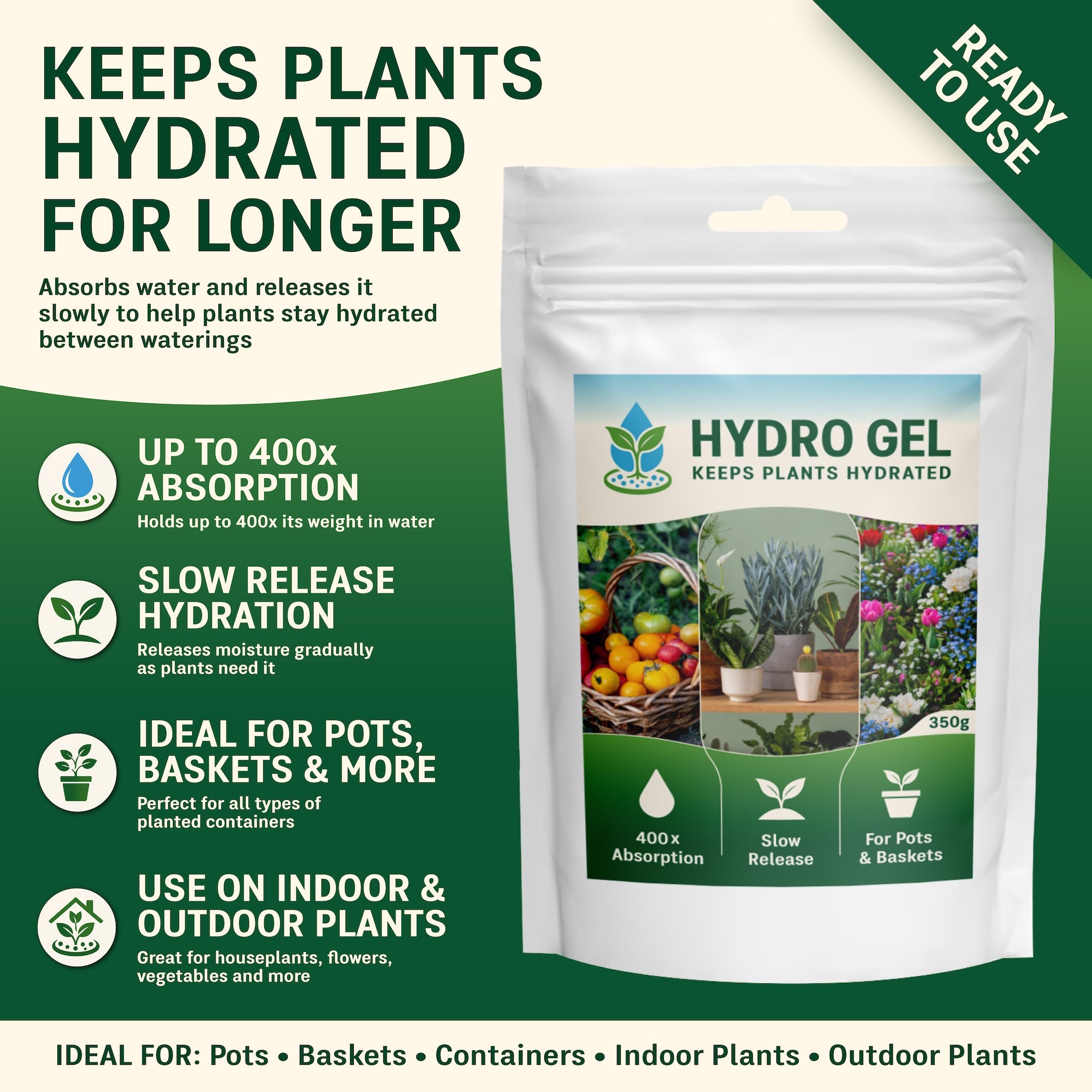 Hydro Gel - Keeps Plants Hydrated