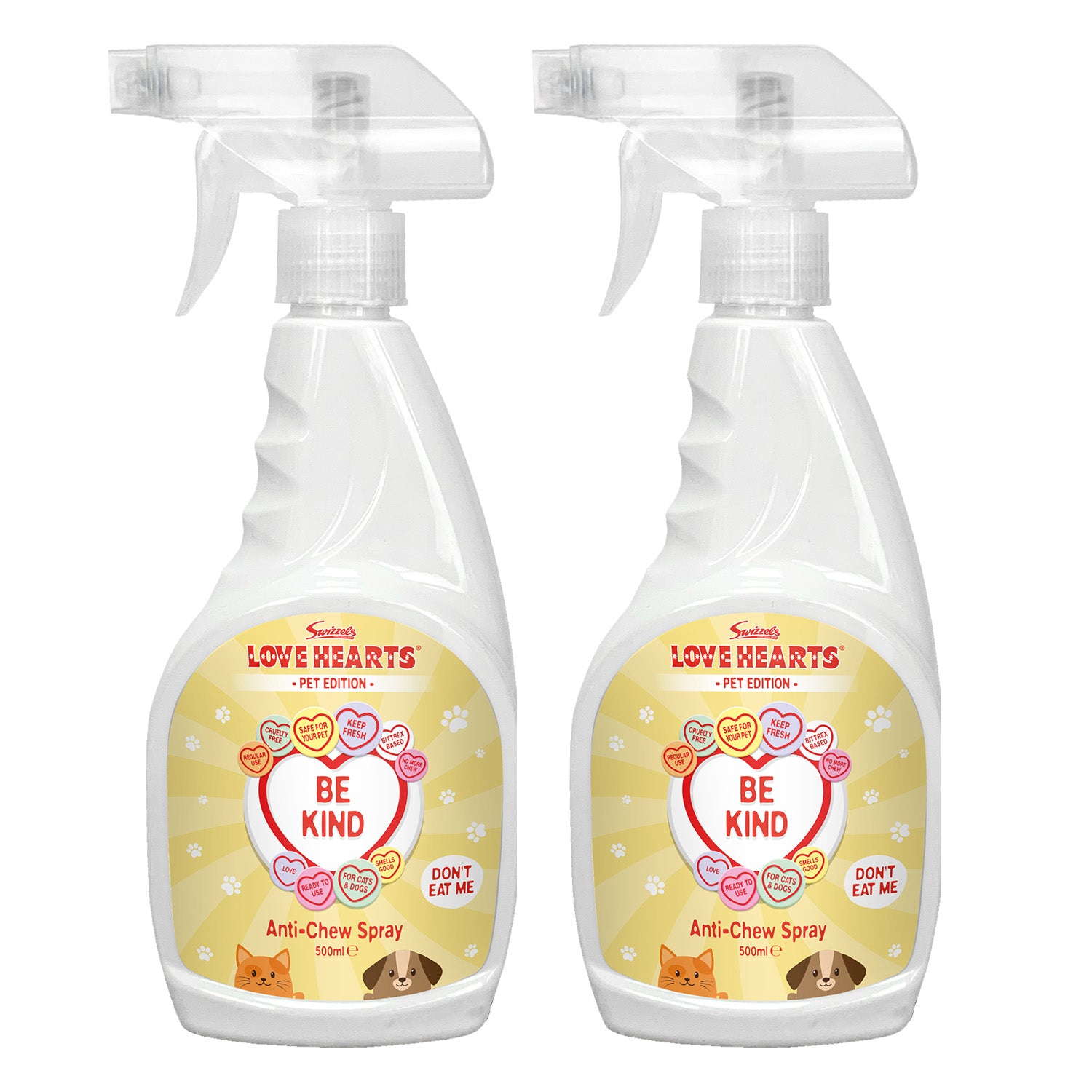 Swizzels Love Hearts Anti-Chew Spray, 2 x 500 ml