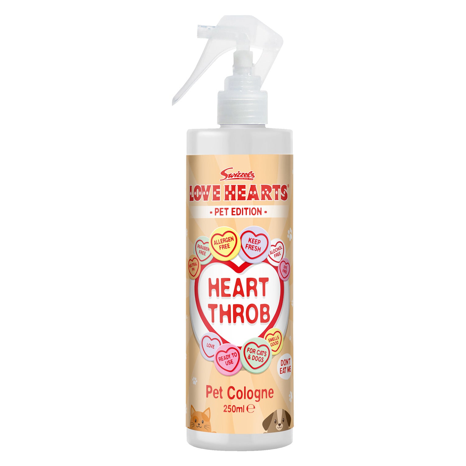 Swizzels Love Hearts - Pet Cologne - 250ml