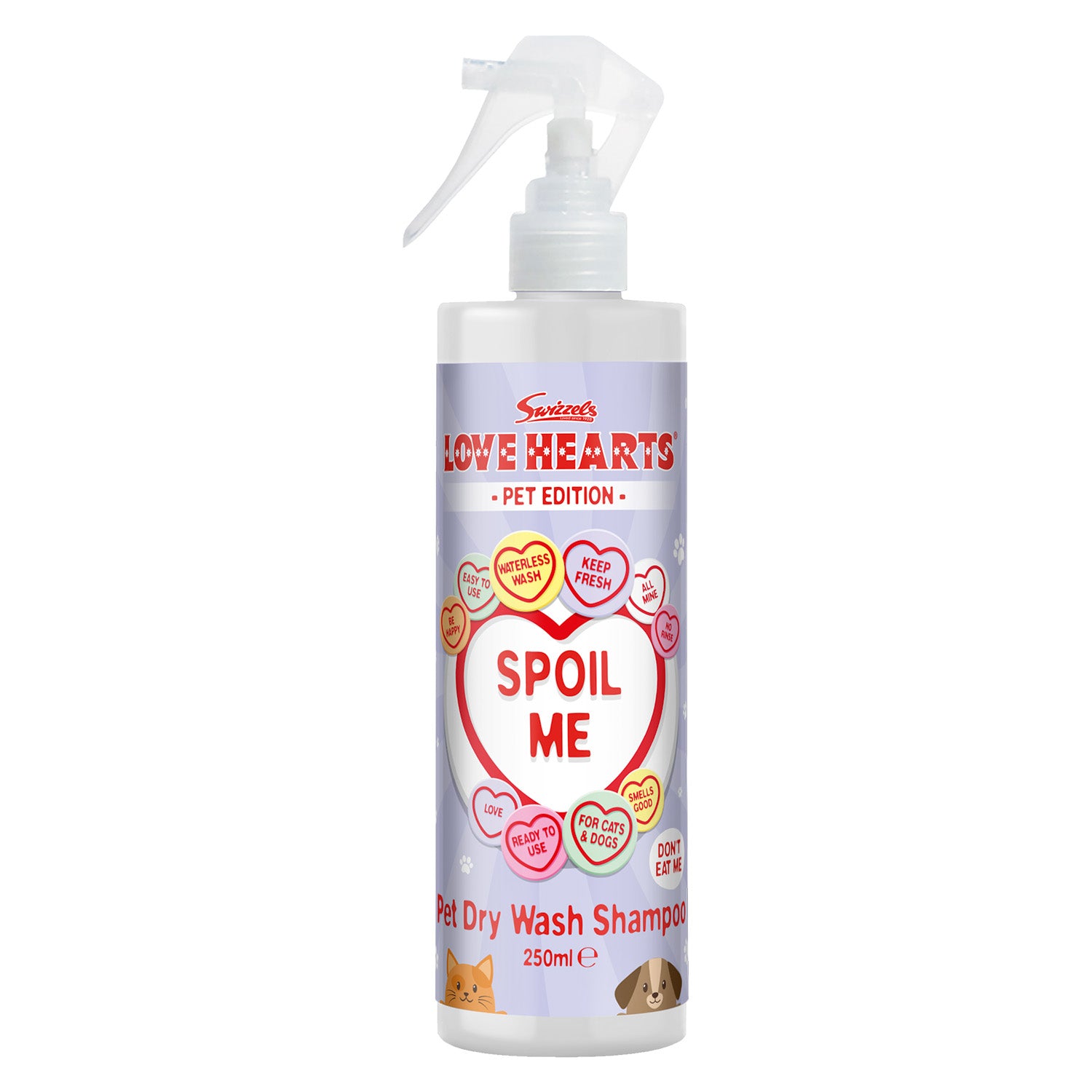 Swizzels Love Hearts - Pet Wash Dry Shampoo - 250ml