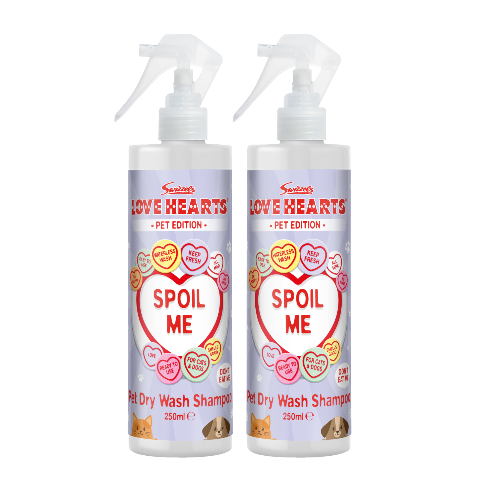 Swizzels Love Hearts Pet Wash Dry Shampoo