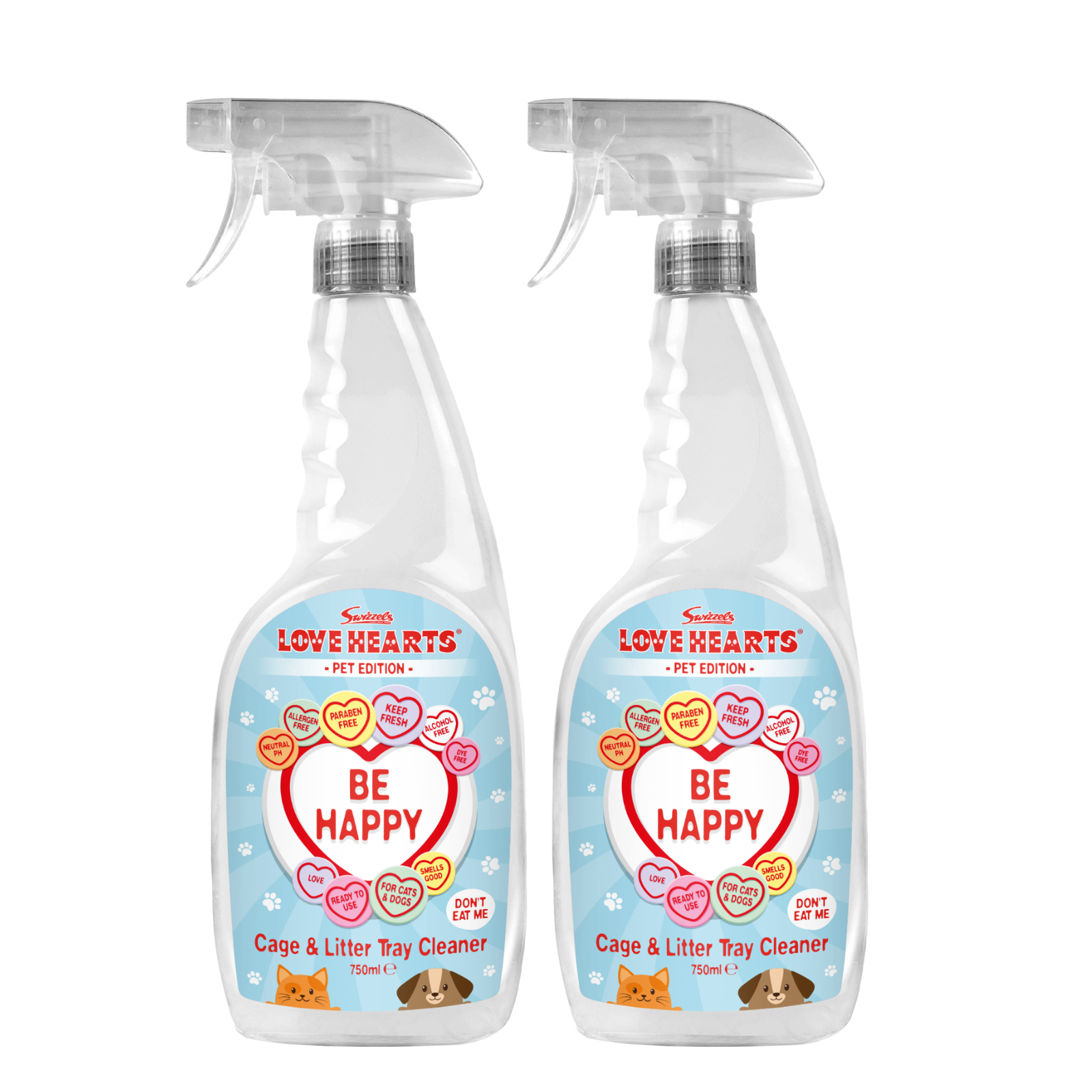 Swizzels Love Hearts - Cage & Litter Tray Cleaner - 2 x 750ml