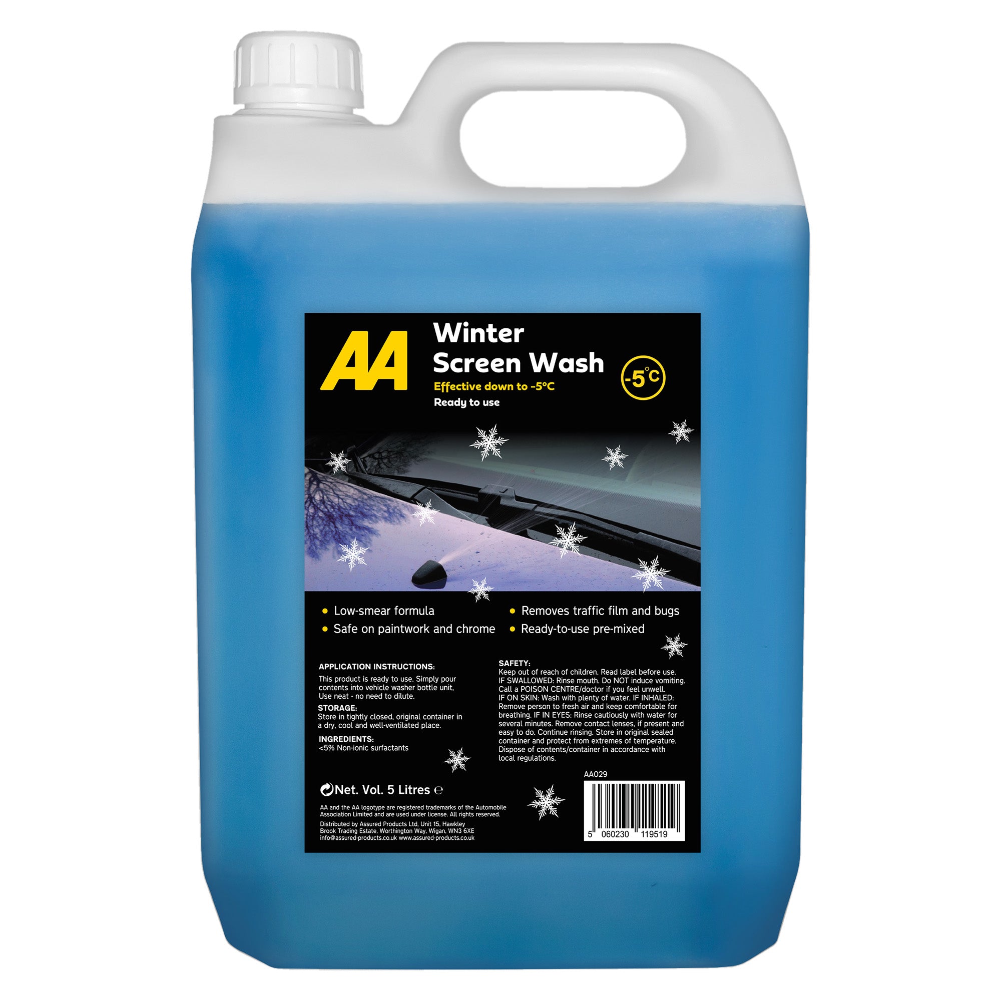 AA Winter Screenwash 2 x 5L Effective down to -5°C