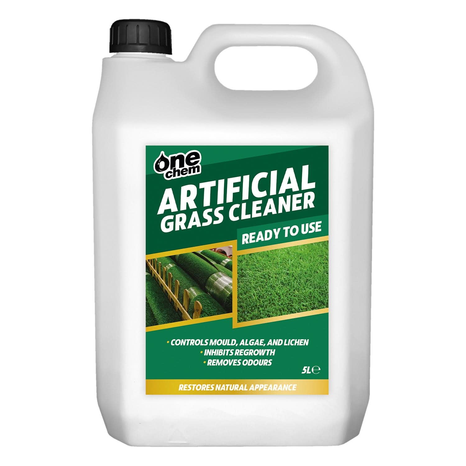 One Chem Artificial Grass Cleaner 2 x 5L + LHT - Probiotic Formula Pet Urine Odour Remover