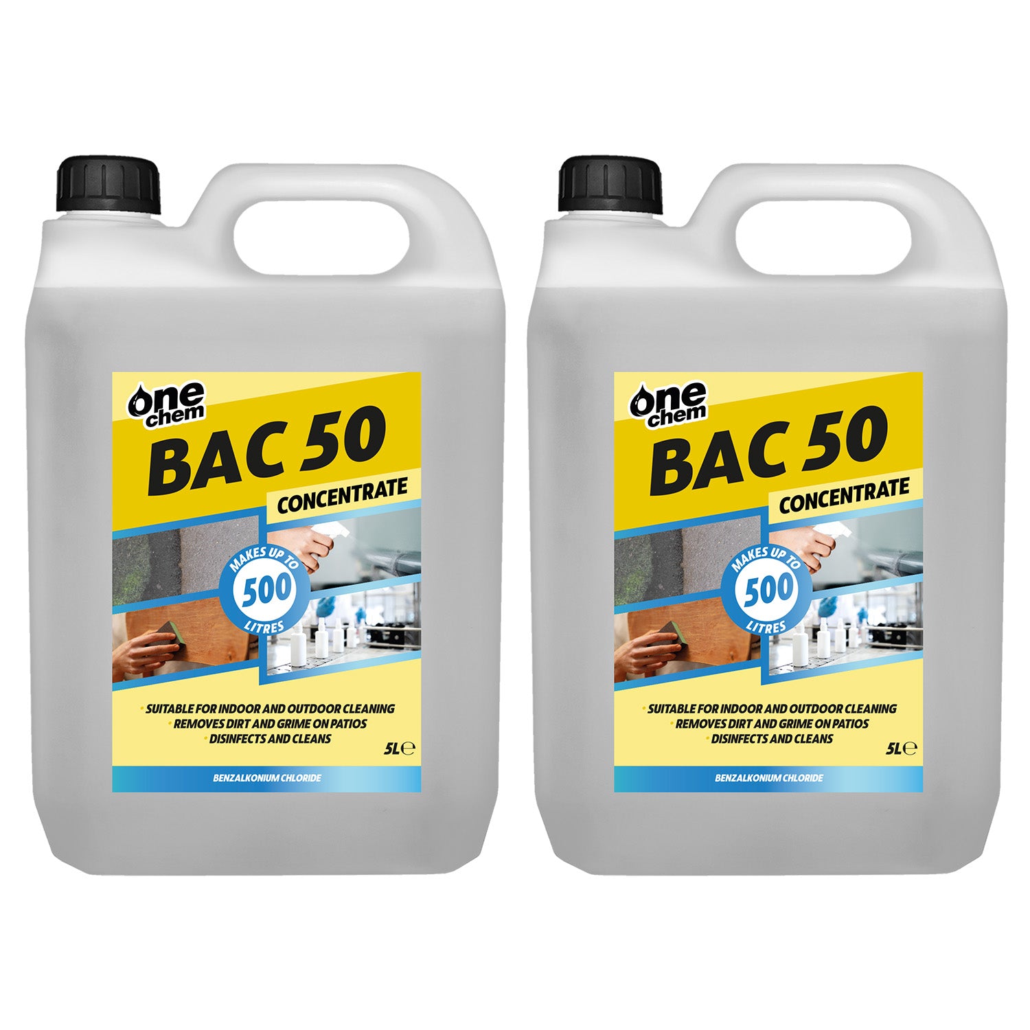 One Chem - BAC 50 Benzalkonium Chloride Concentrated 2 x 5L
