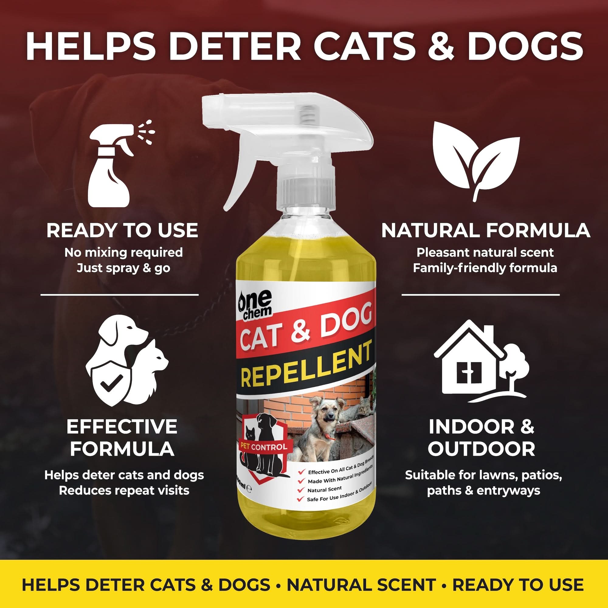 One Chem Cat & Dog Control Spray – Ready to Use