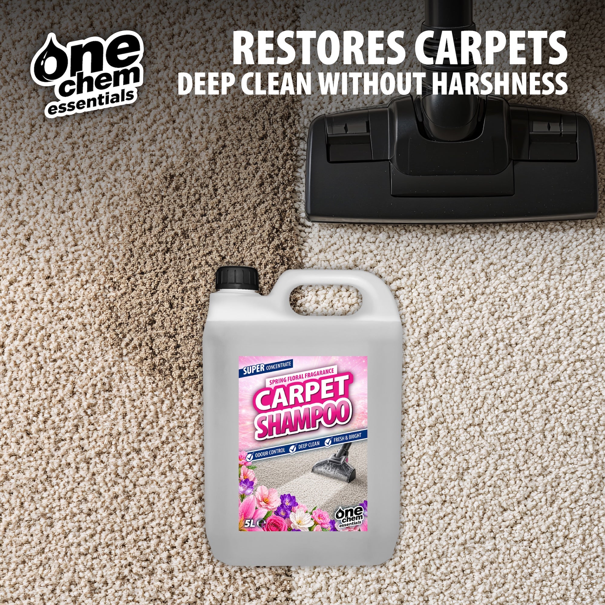 One Chem Essentials Carpet Shampoo – Spring Floral Fragrance
