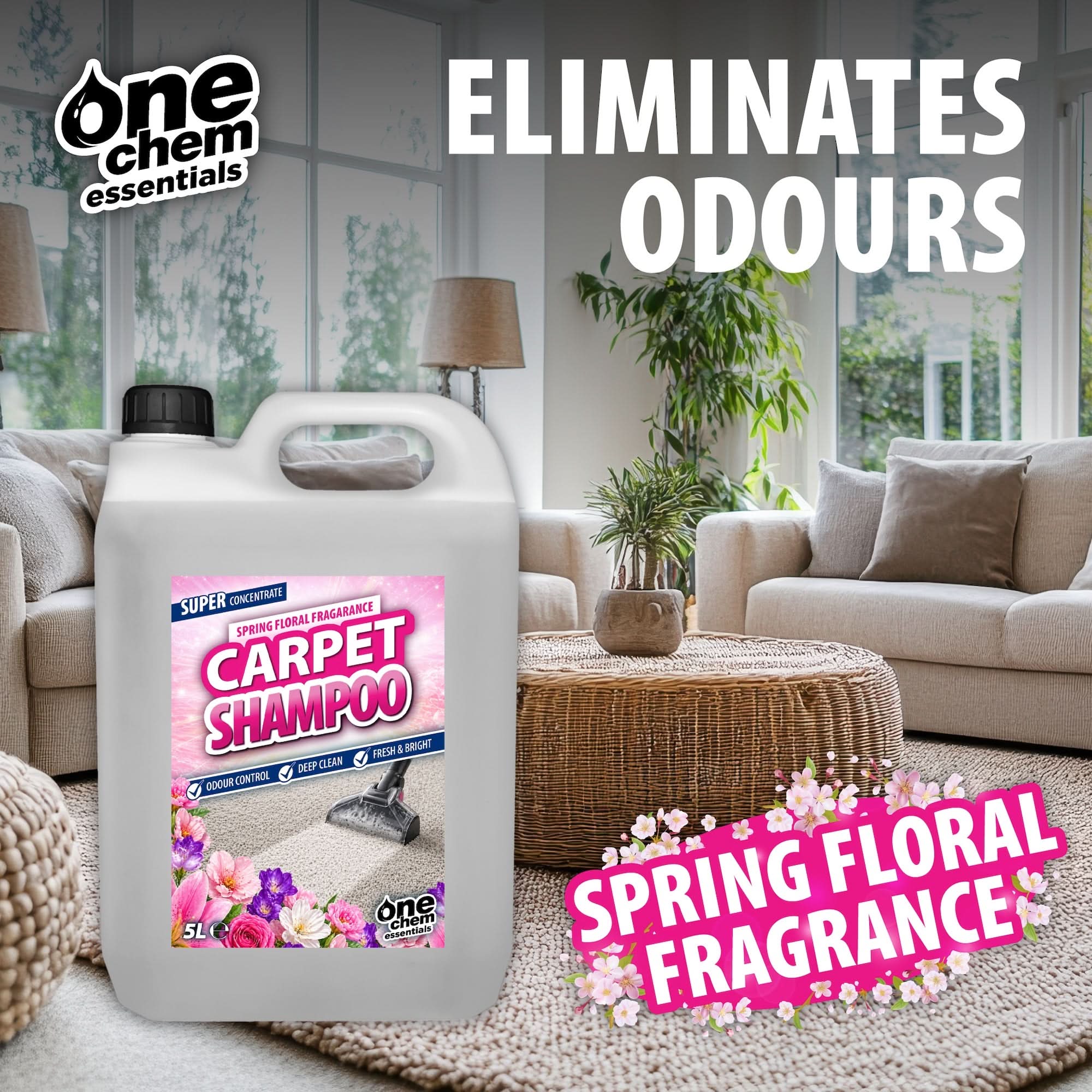 One Chem Essentials Carpet Shampoo – Spring Floral Fragrance