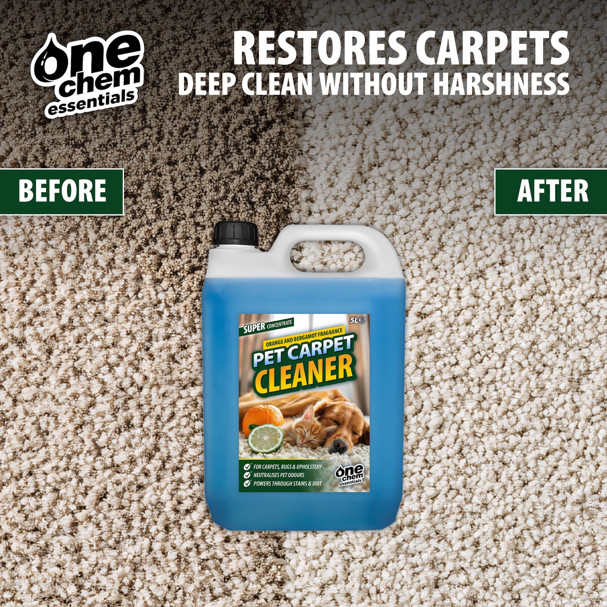 One Chem Essentials Pet Carpet Cleaner - Orange & Bergamot