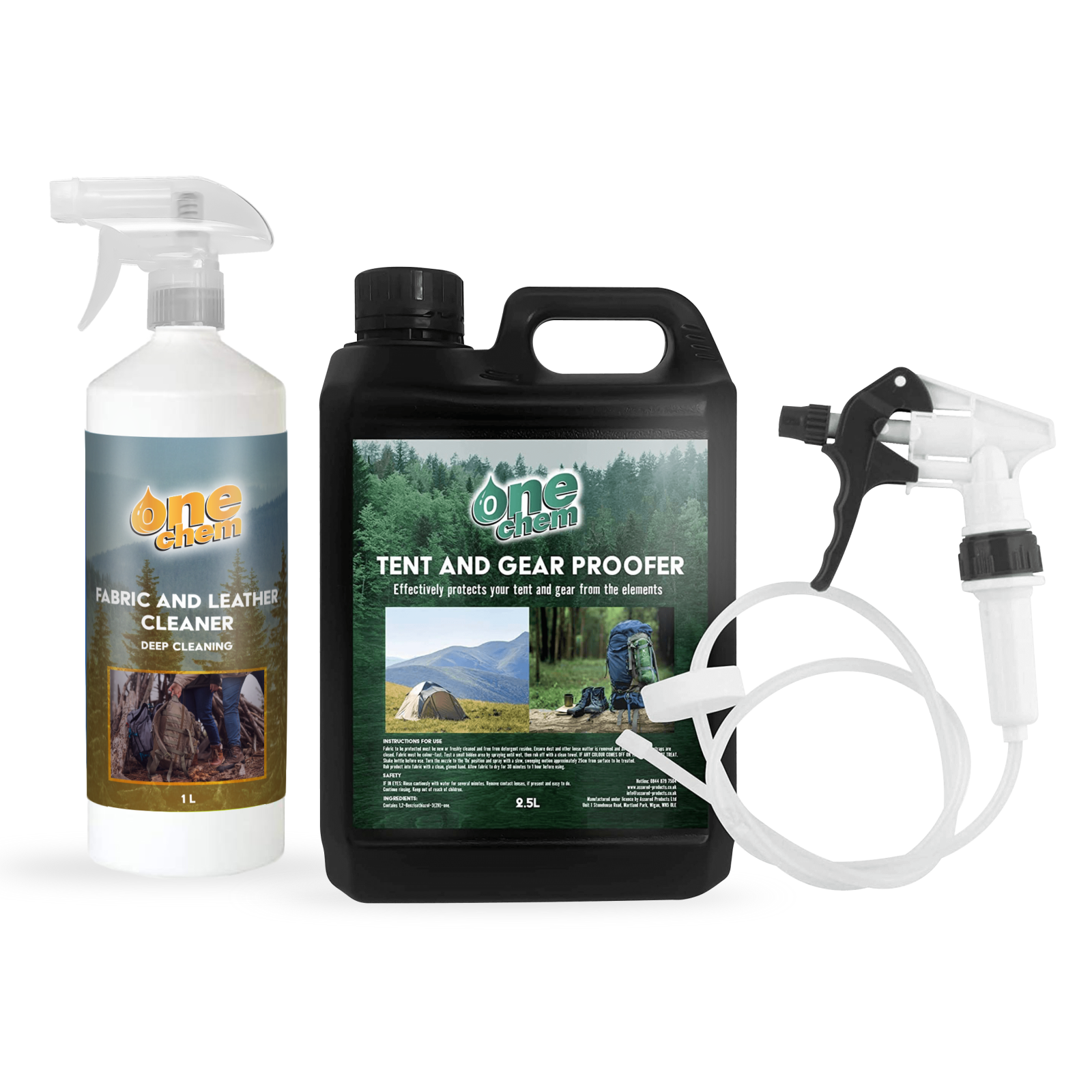 One Chem - Tent and Gear 2.5L & Fabric & Leather Cleaner 1L