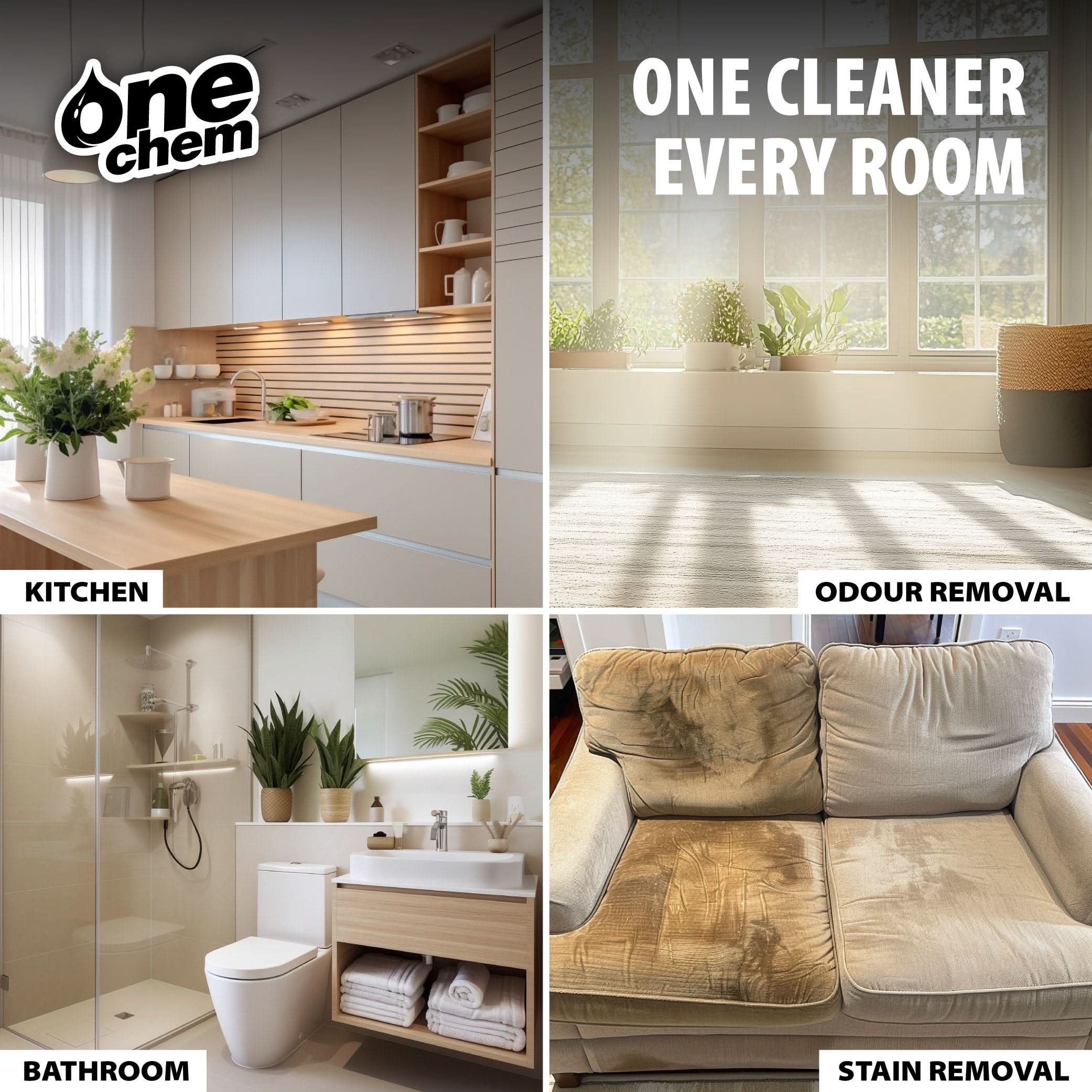 One Chem Household Magic - Probiotic Multi-Surface Cleaner Concentrate - Dilutable 20x