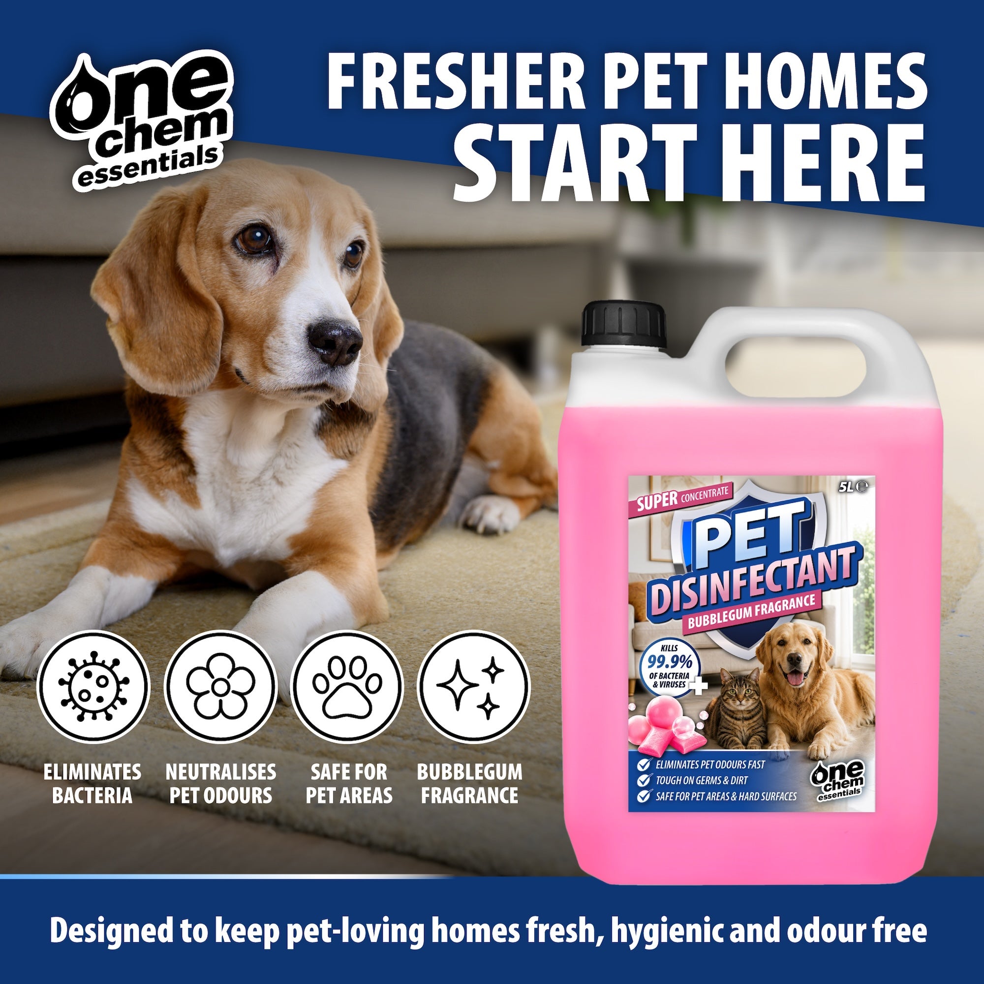 One Chem Essentials Pet Disinfectant – Bubblegum Fragrance