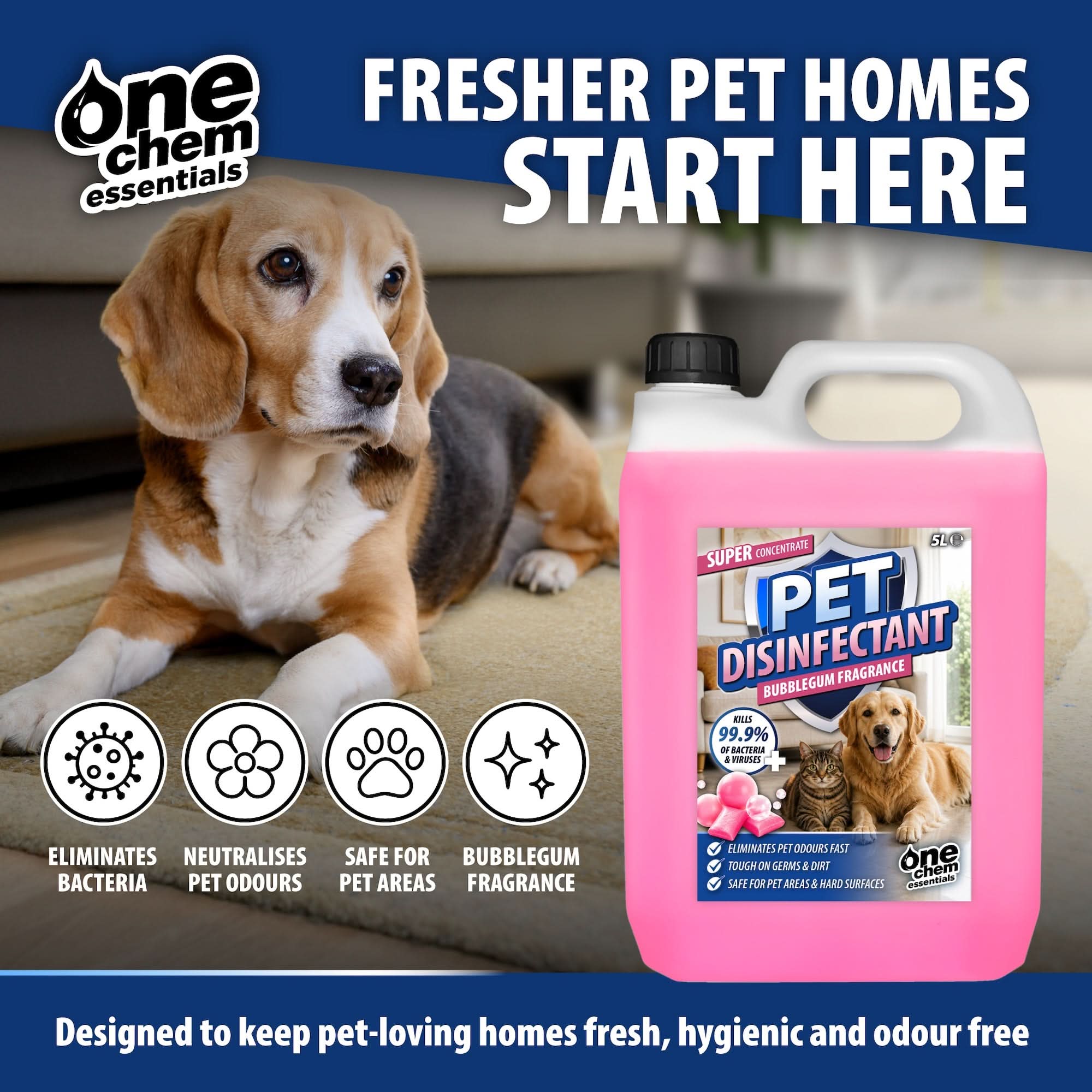 One Chem Essentials Pet Disinfectant – Bubblegum Fragrance