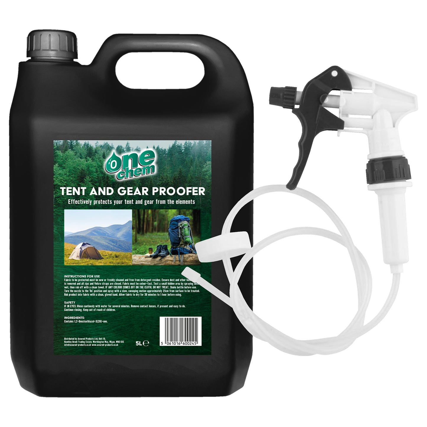 One Chem Tent and Gear Proofer 5L (with Long Hose Trigger)