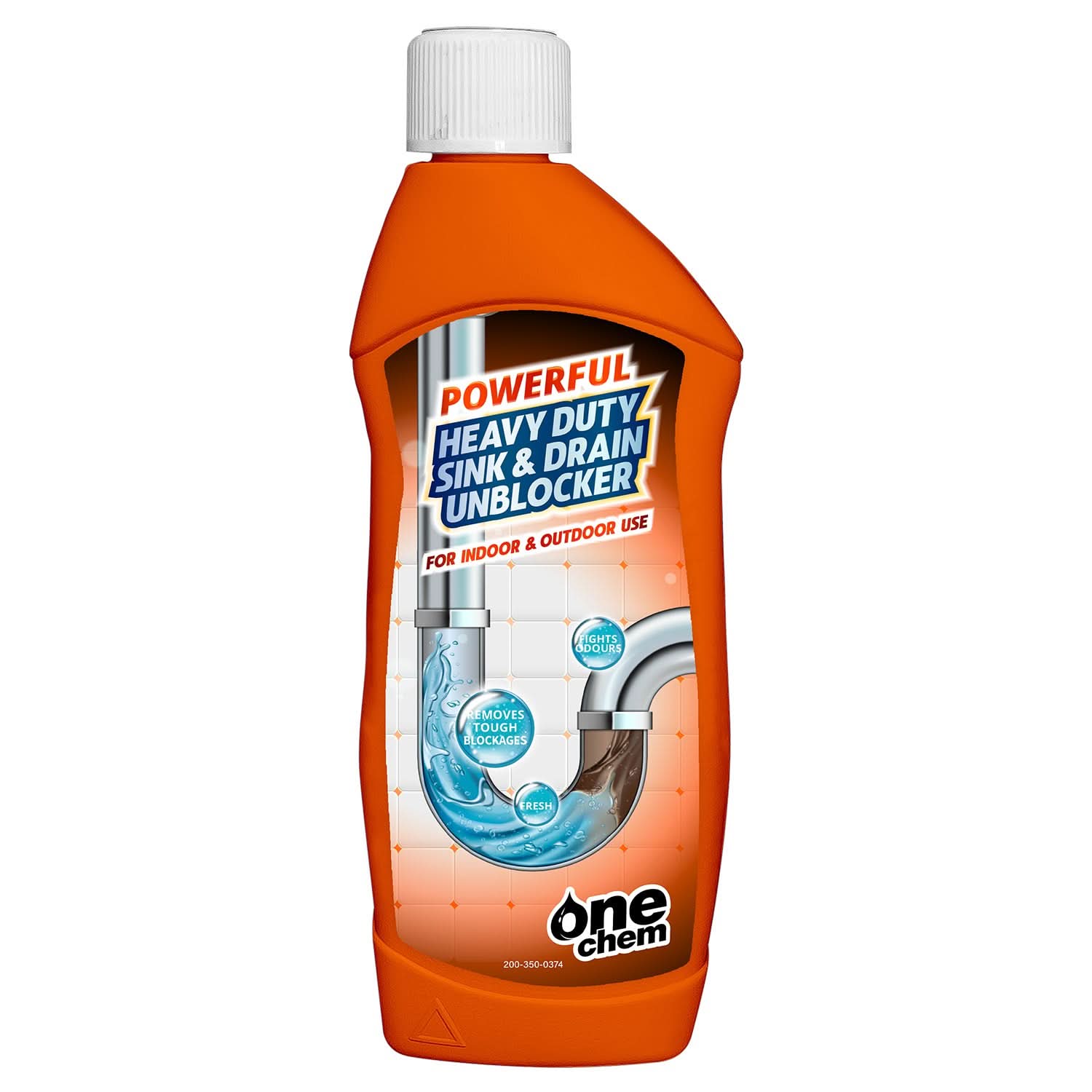 One Chem Kitchen Cleaning Kit - Air Fryer Cleaner 750ml, Washing Up Spray 750ml, Anti-viral Surface Cleaner 750ml & Drain Unblocker 500ml