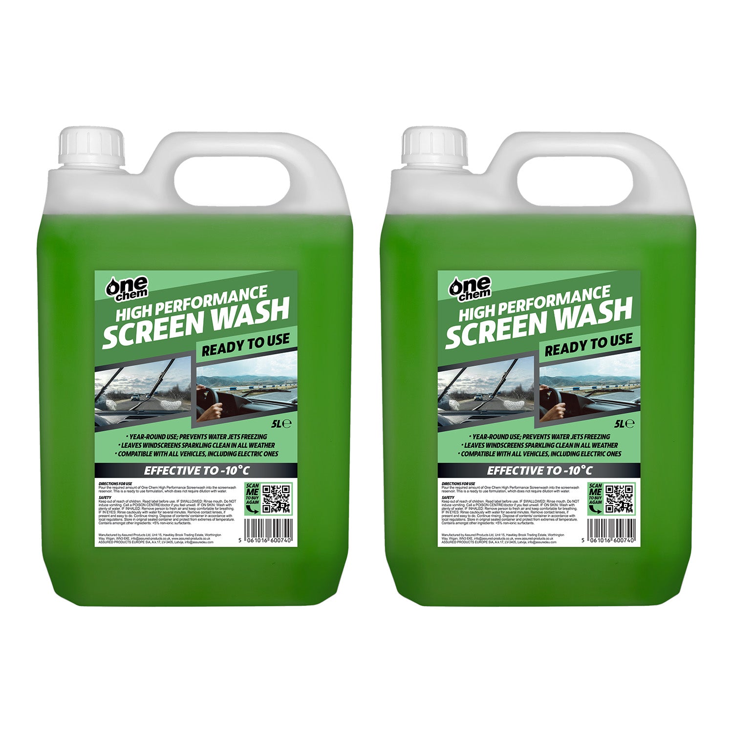 One Chem High Performance Screenwash - Effective down to -10°C