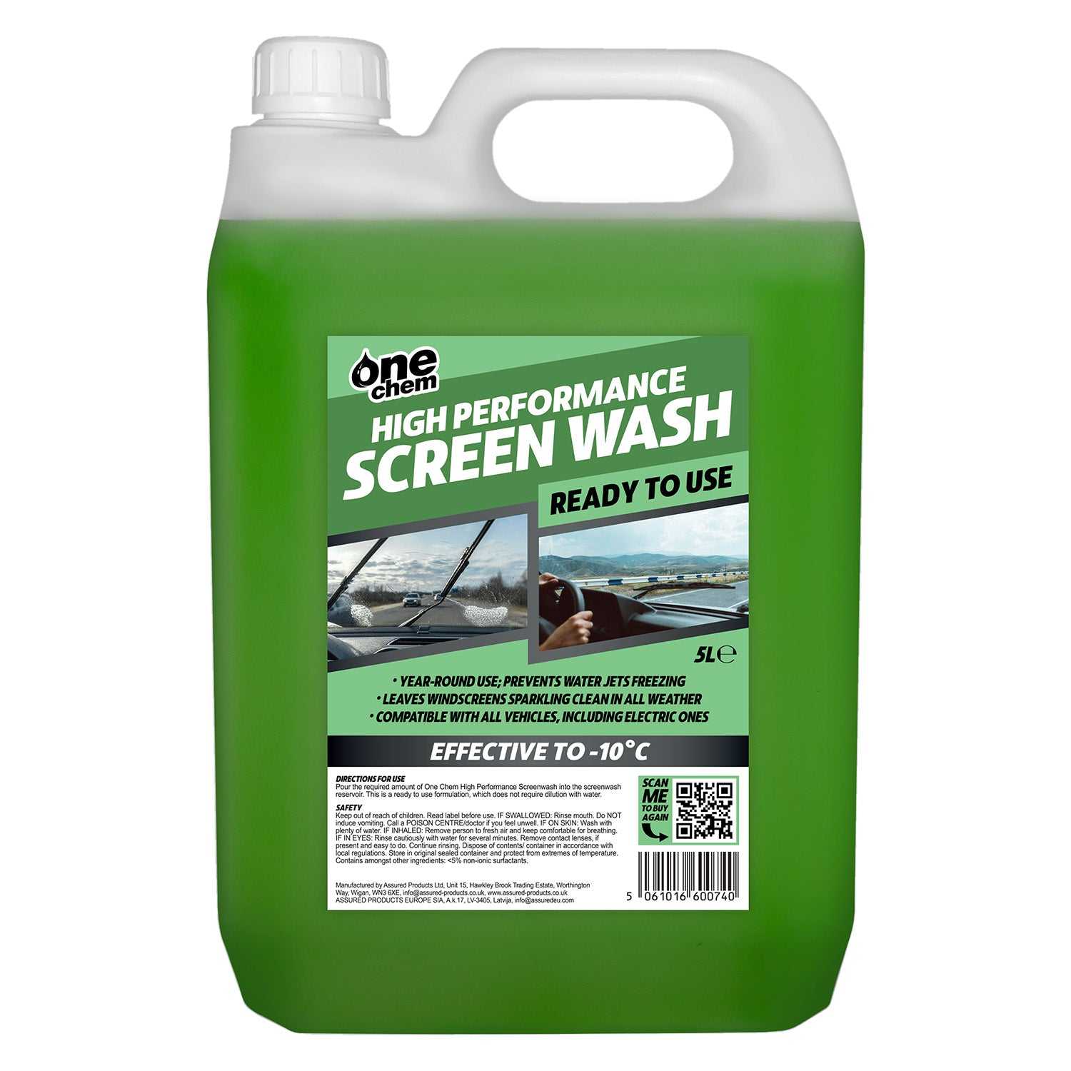 One Chem High Performance Screenwash - Effective down to -10°C