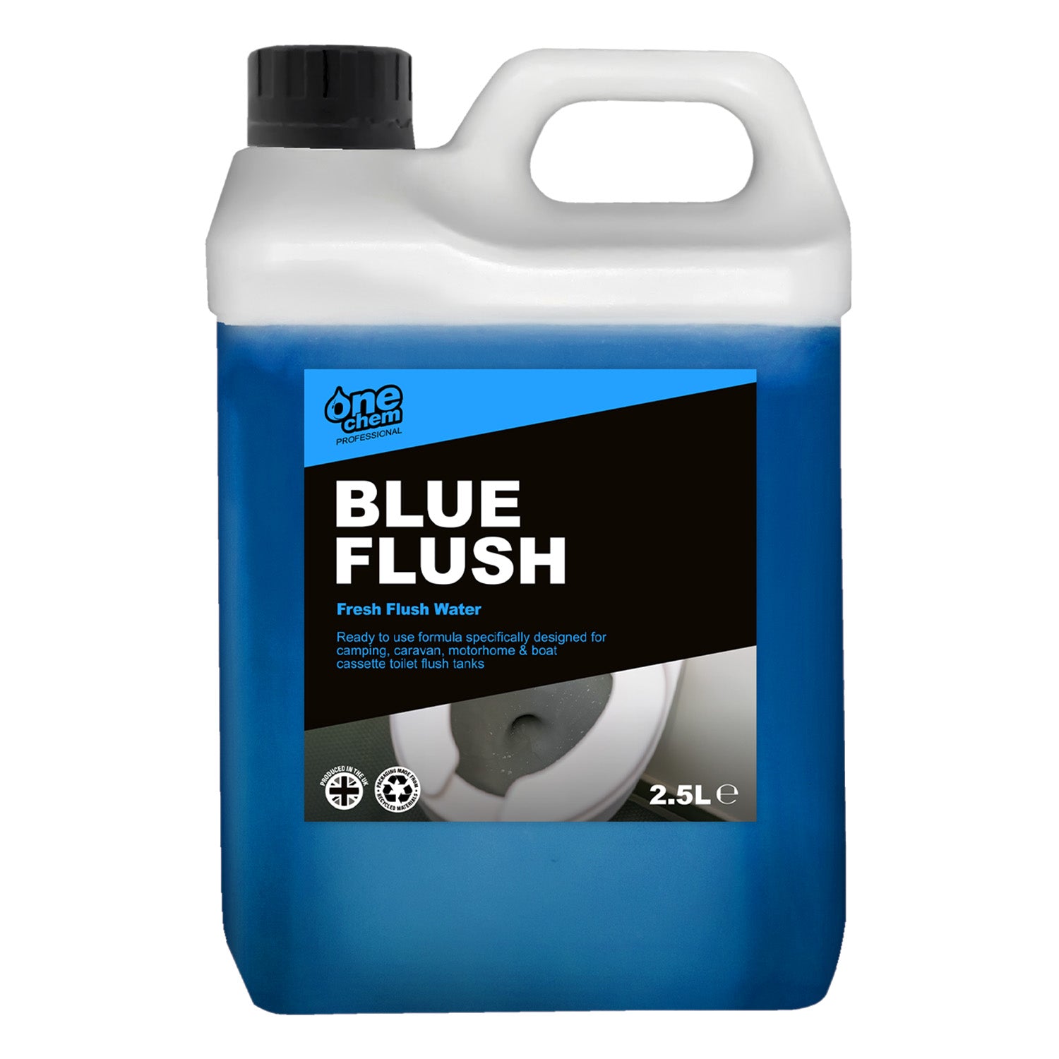 One Chem Professional Toilet Cleaner Blue Flush Fluid, 1 Litre