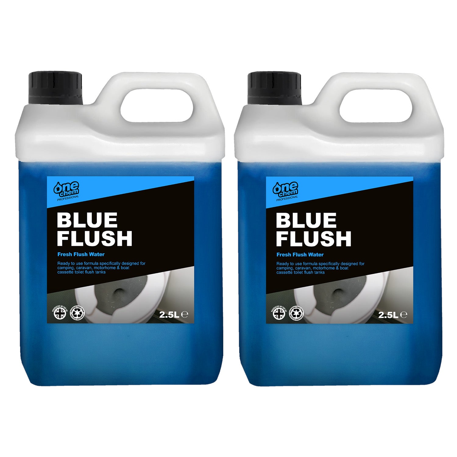 One Chem Professional Toilet Cleaner Blue Flush Fluid, 1 Litre