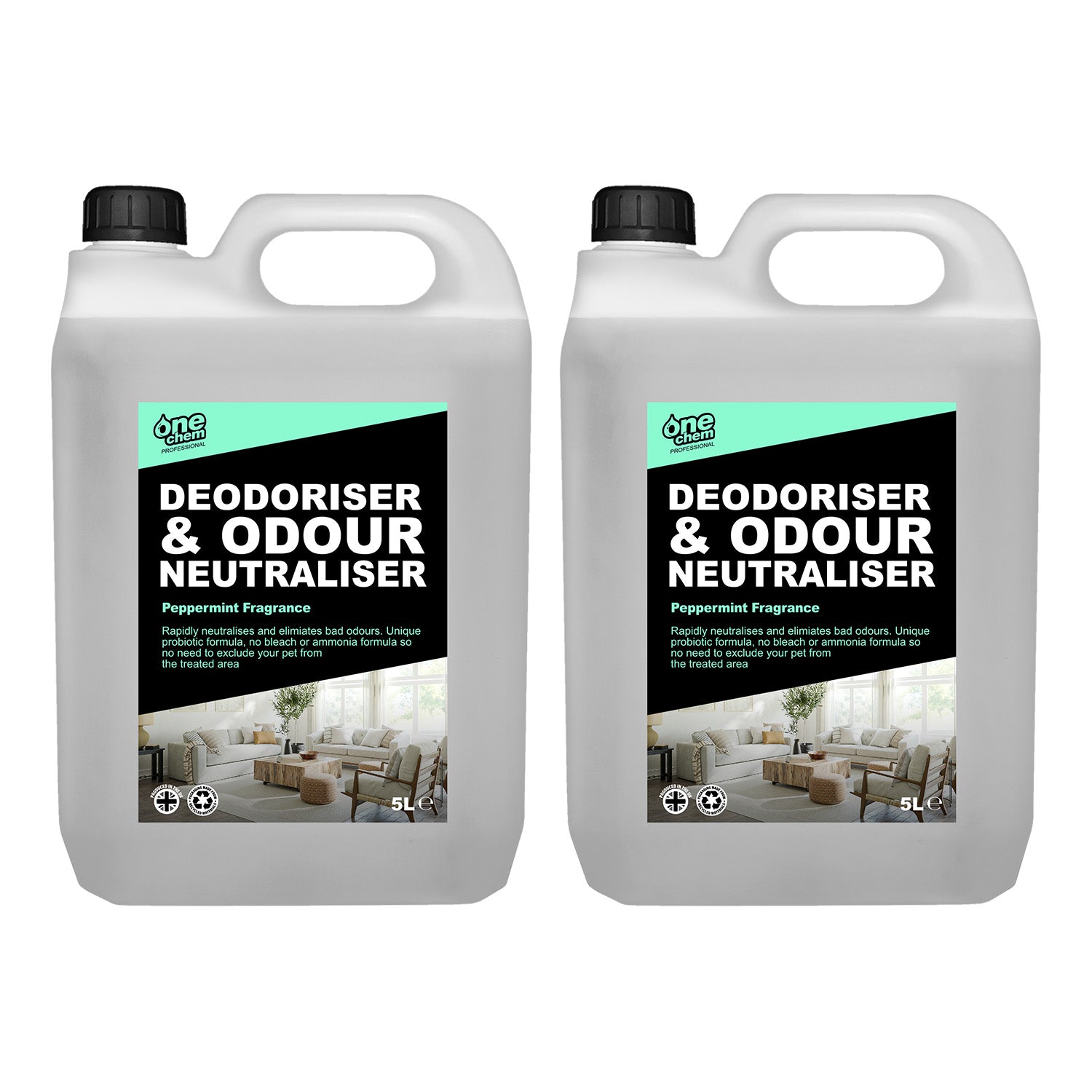 One Chem Professional Deodoriser & Odour Neutralise - Peppermint Fragrance - for Pet Stains