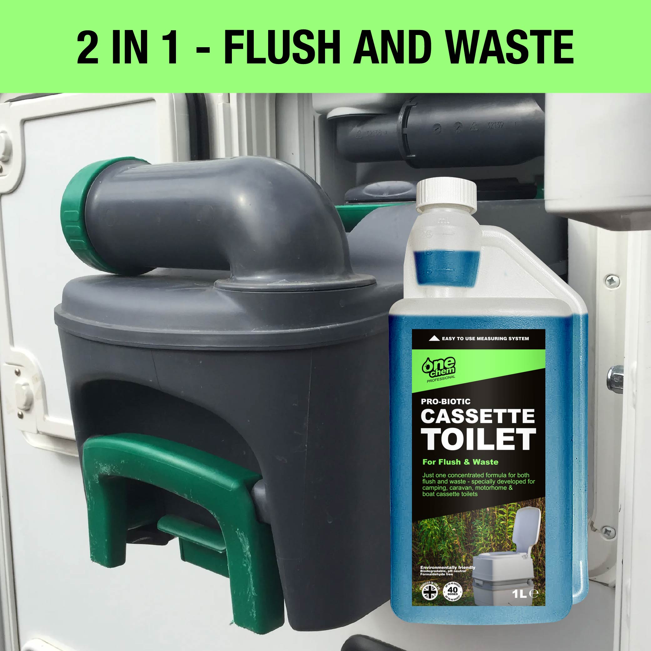 One Chem Professional Pro-Biotic Cassette Toilet 3 x 1L Concentrate