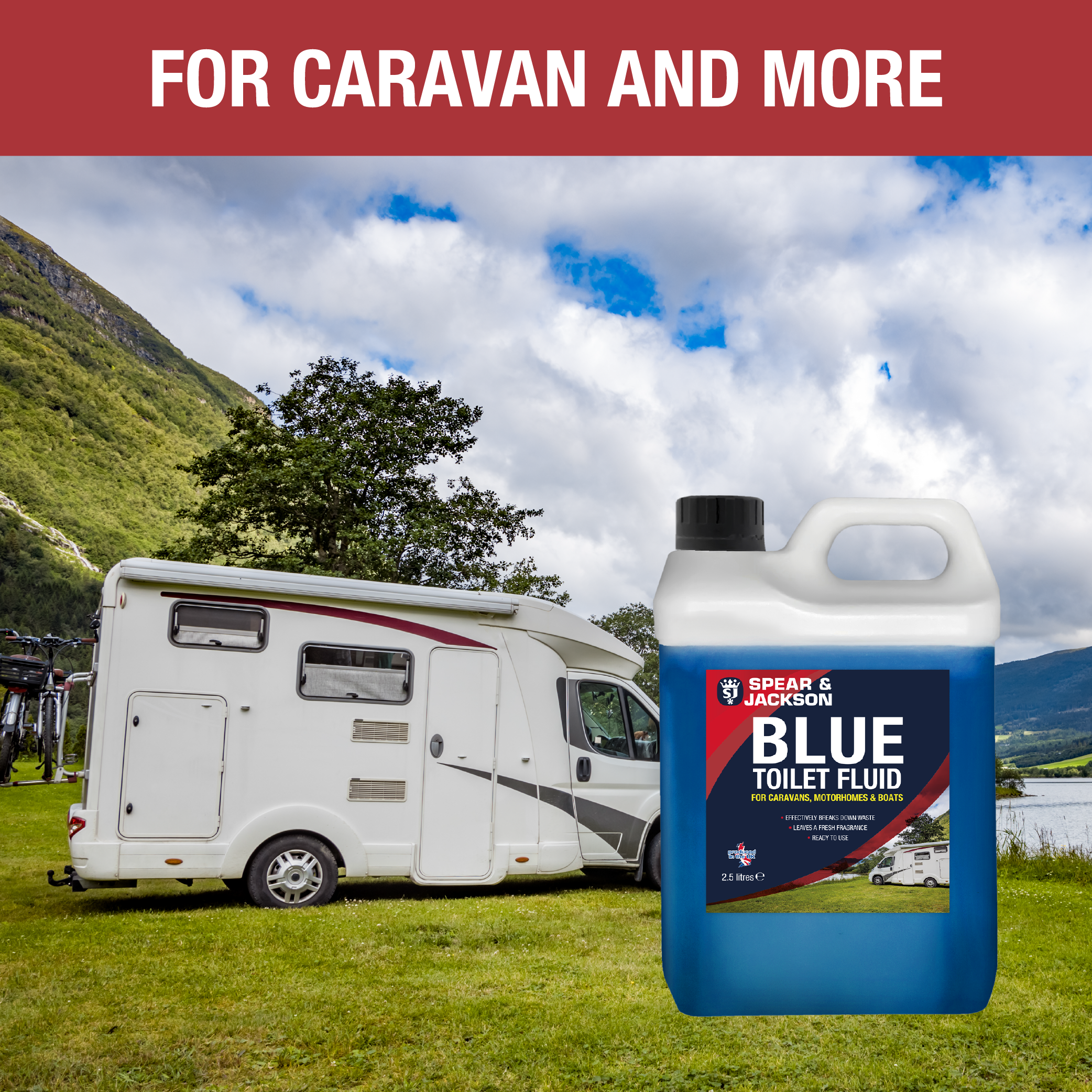 Toilet Cleaner Blue Flush Fluid 2.5L Spear and Jackson