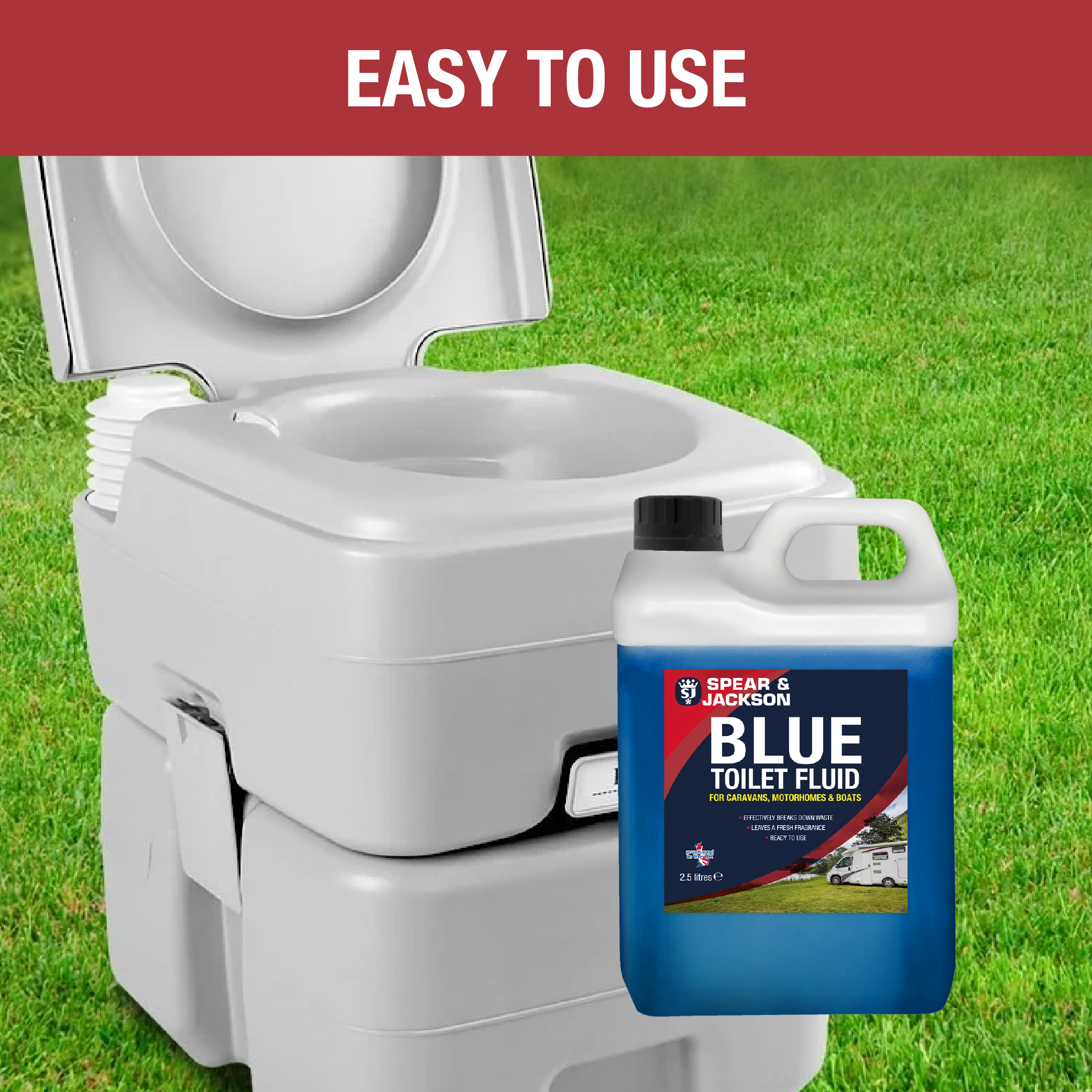 Toilet Cleaner Blue Flush Fluid 2.5L Spear and Jackson