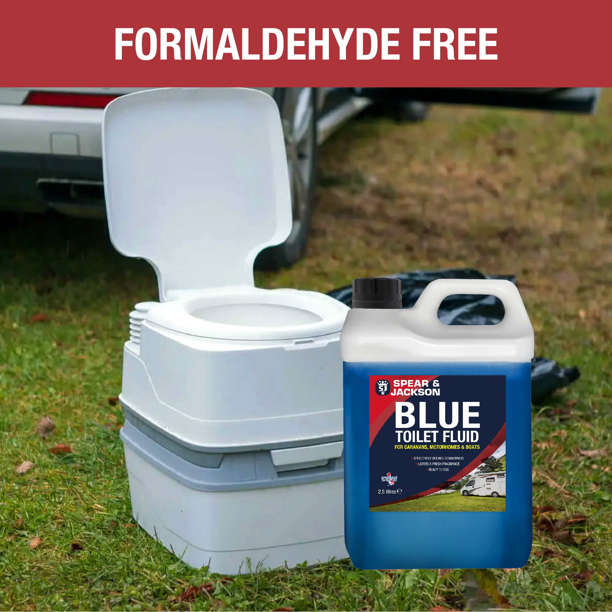 Toilet Cleaner Blue Flush Fluid 2.5L Spear and Jackson