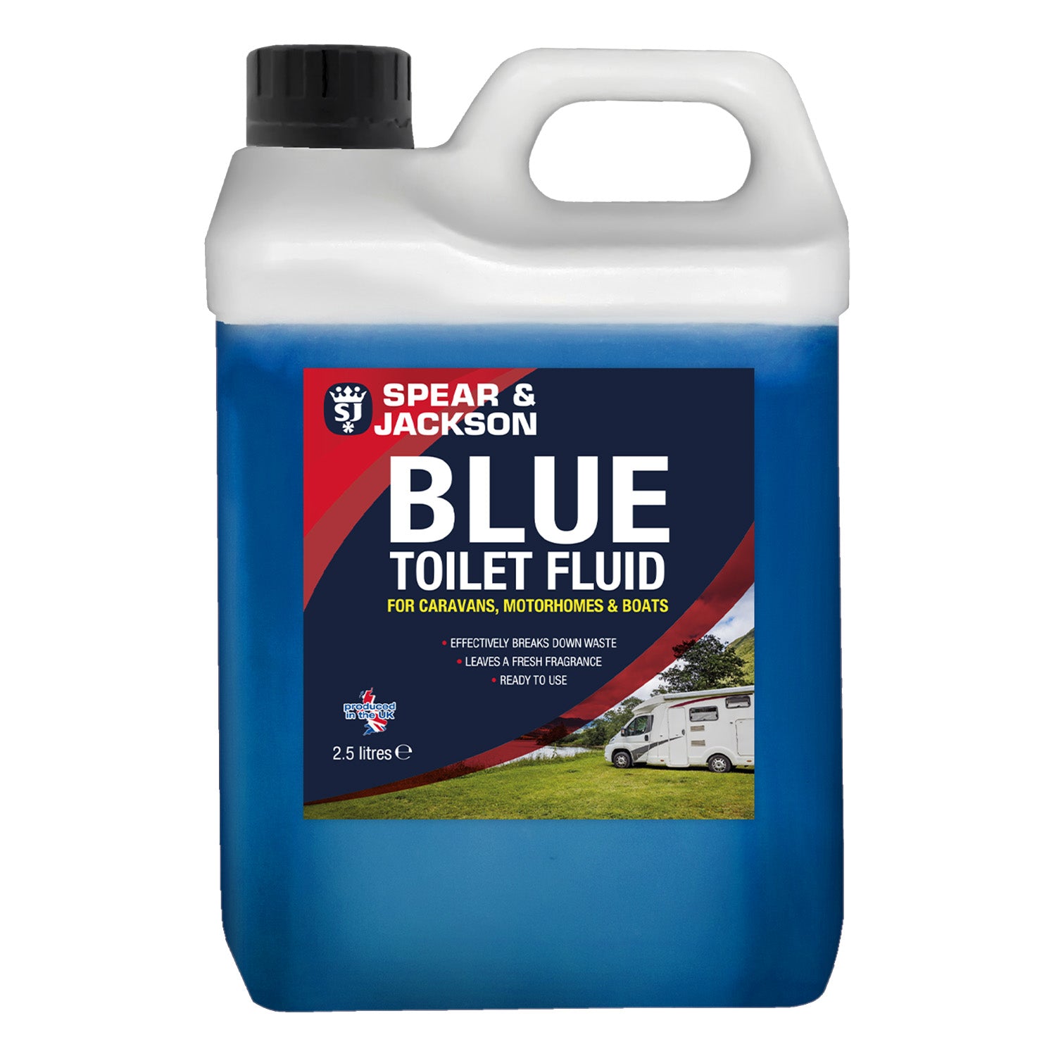 blue toilet fluid