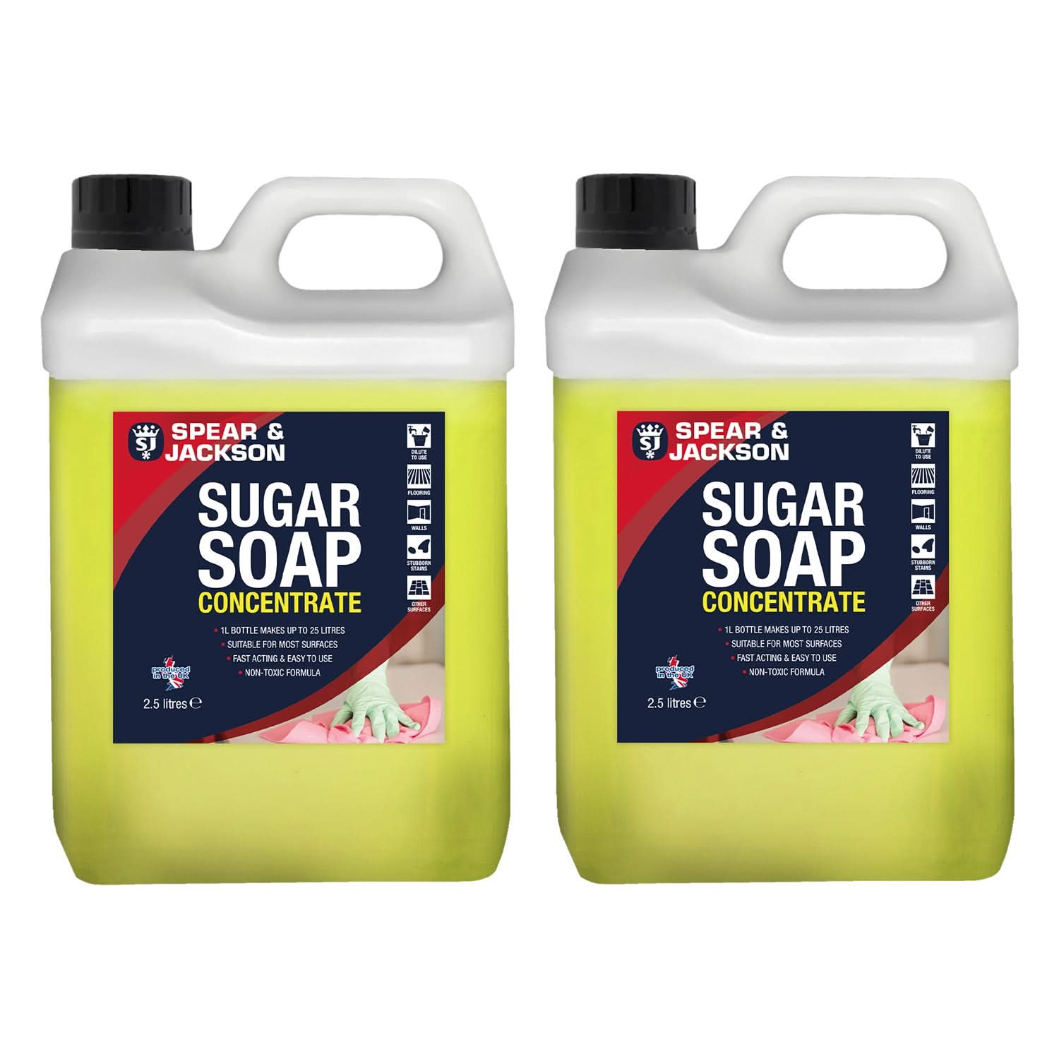 Spear & Jackson Sugar Soap Concentrate 2 x 2.5L