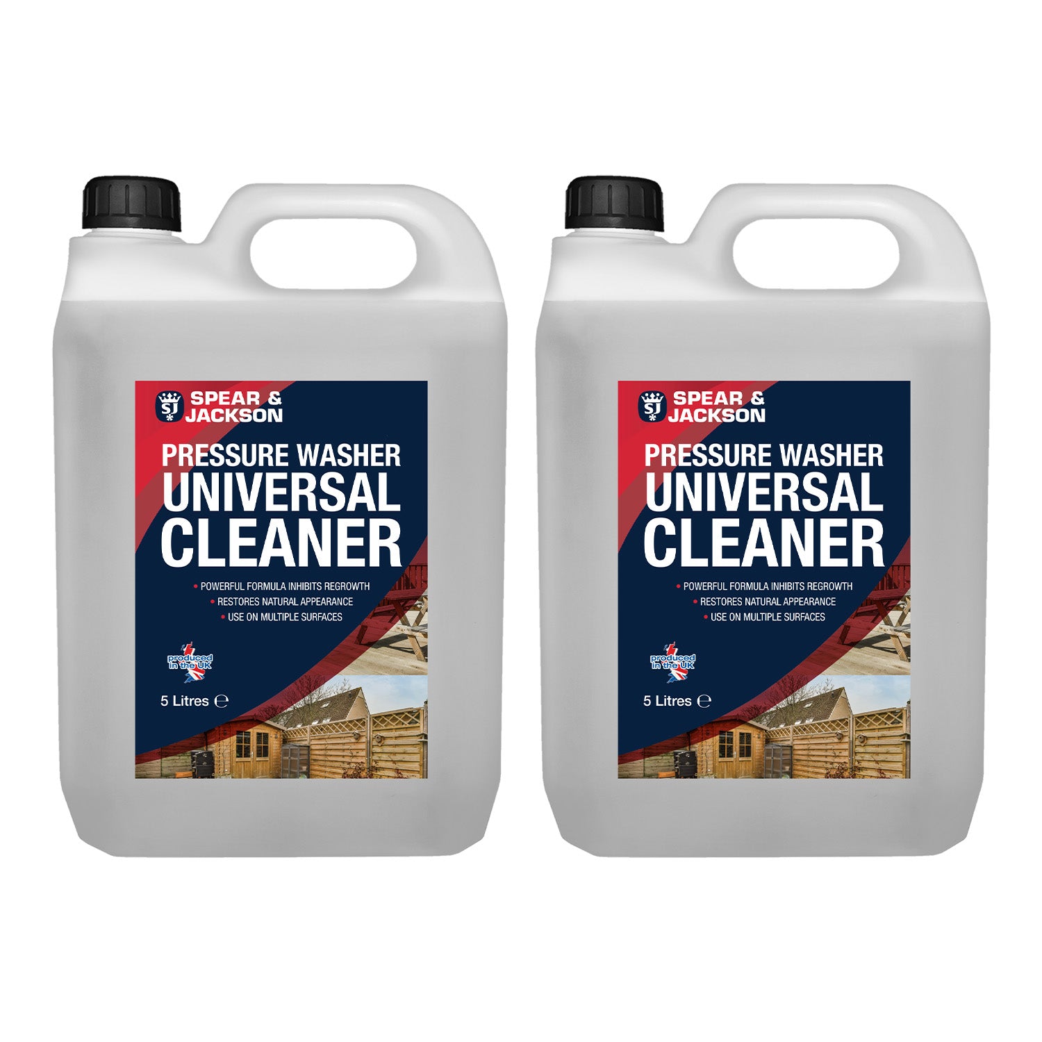 Spear & Jackson Pressure Washer Universal Cleaner - Mould & Algae Remover for Fences, Sheds, Decking