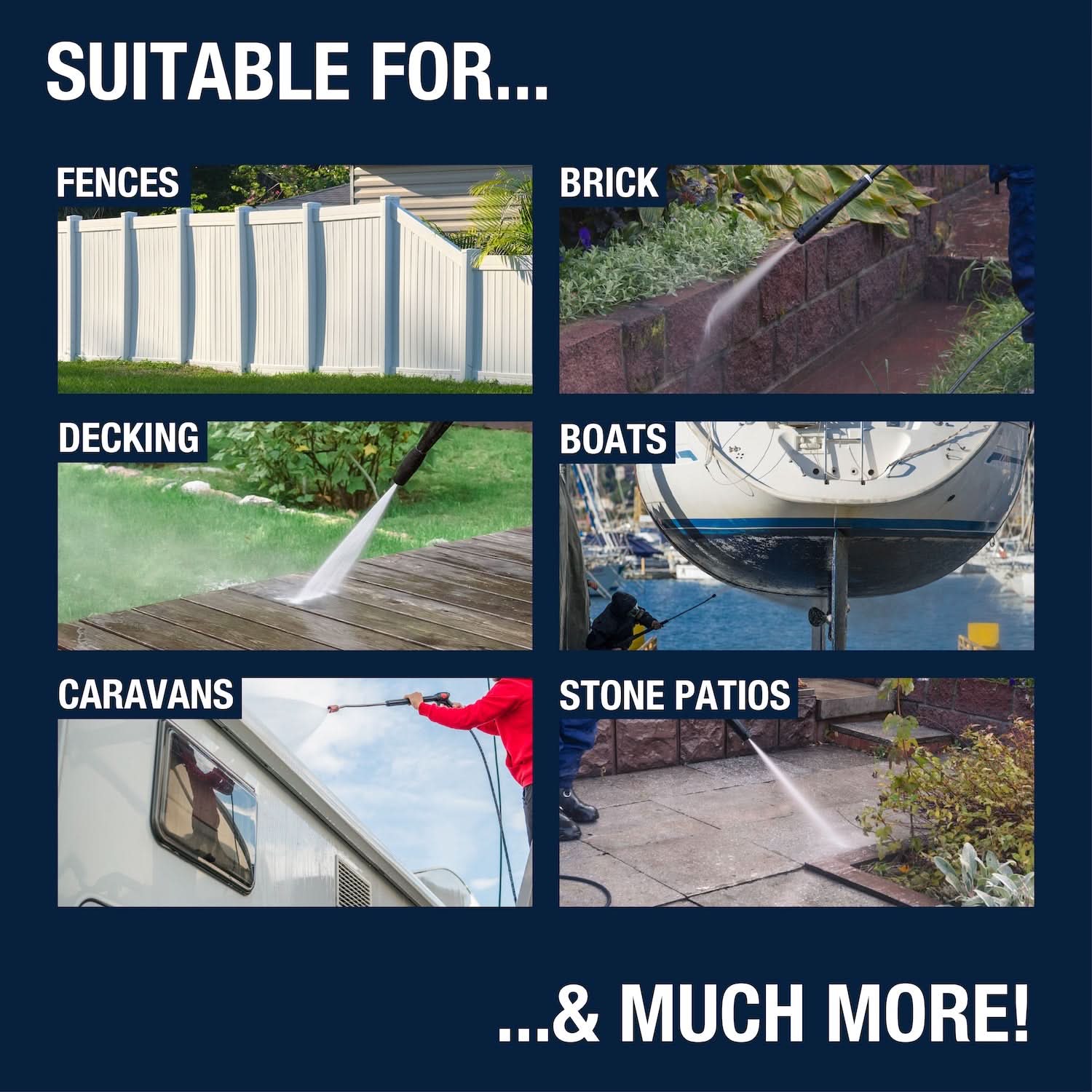 One Chem Pressure Washer Universal Cleaner, 2 x 5L, Concentrate, Mould and Algae Remover for Fences, Sheds, Decking