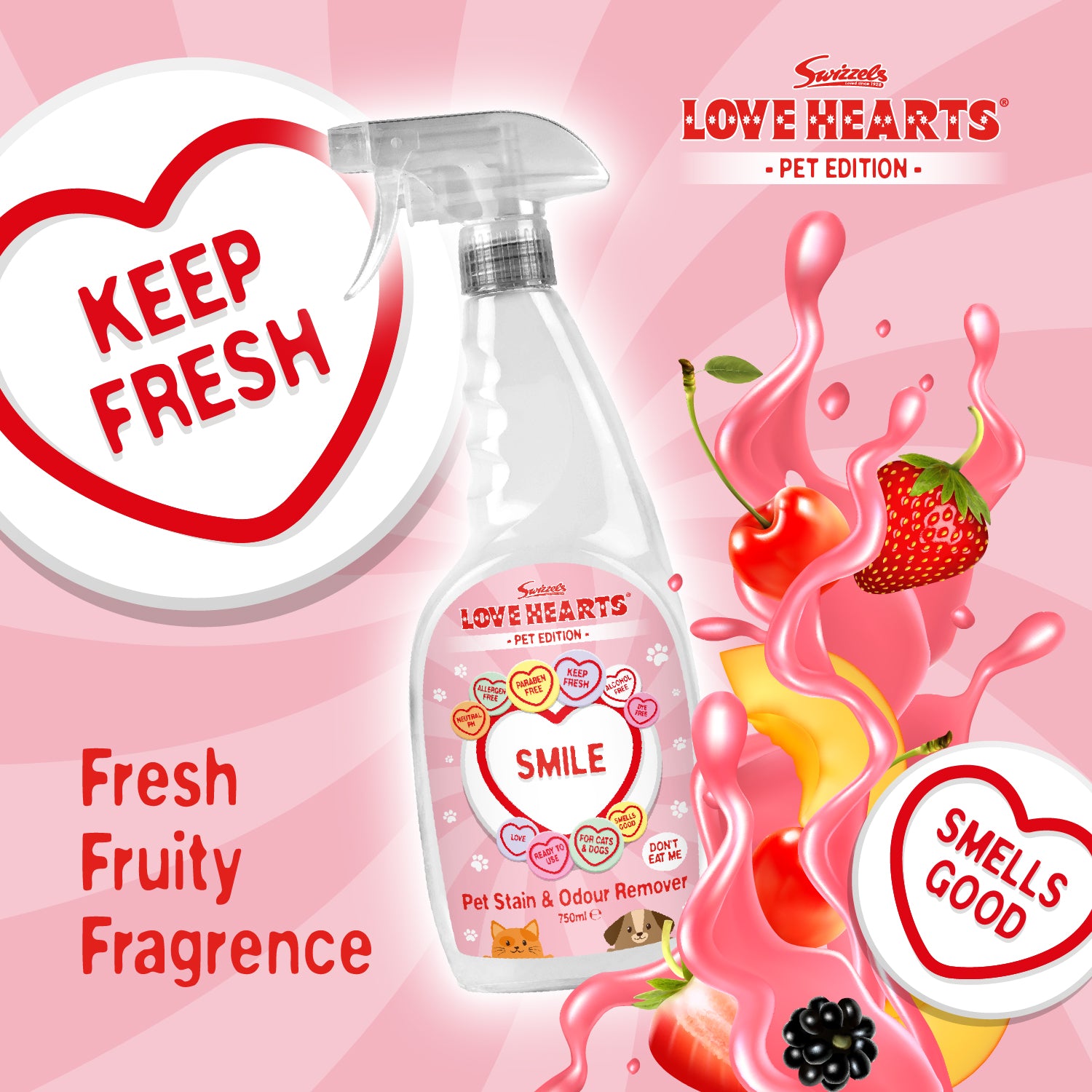 Swizzels Love Hearts - Stain & Odour Remover 750ml