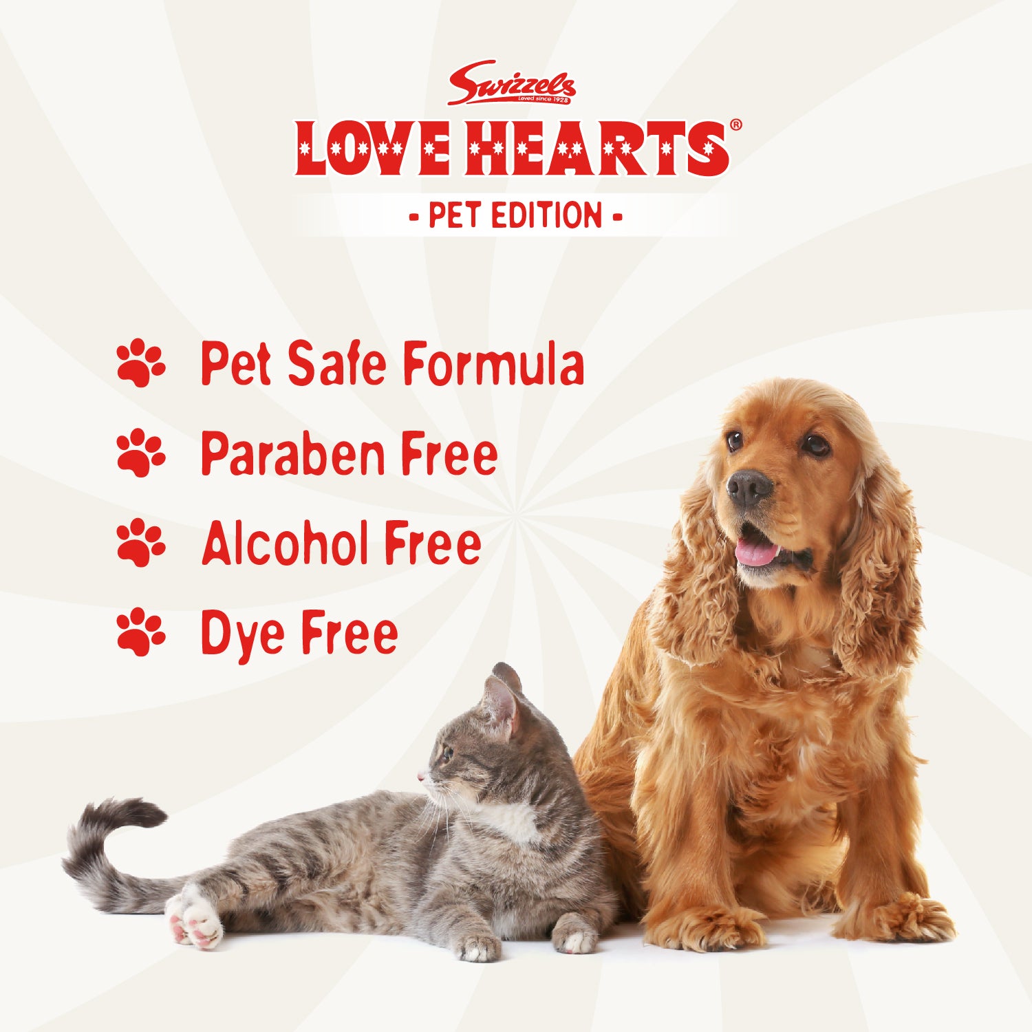 Swizzels Love Hearts - Pet Wash Dry Shampoo - 250ml