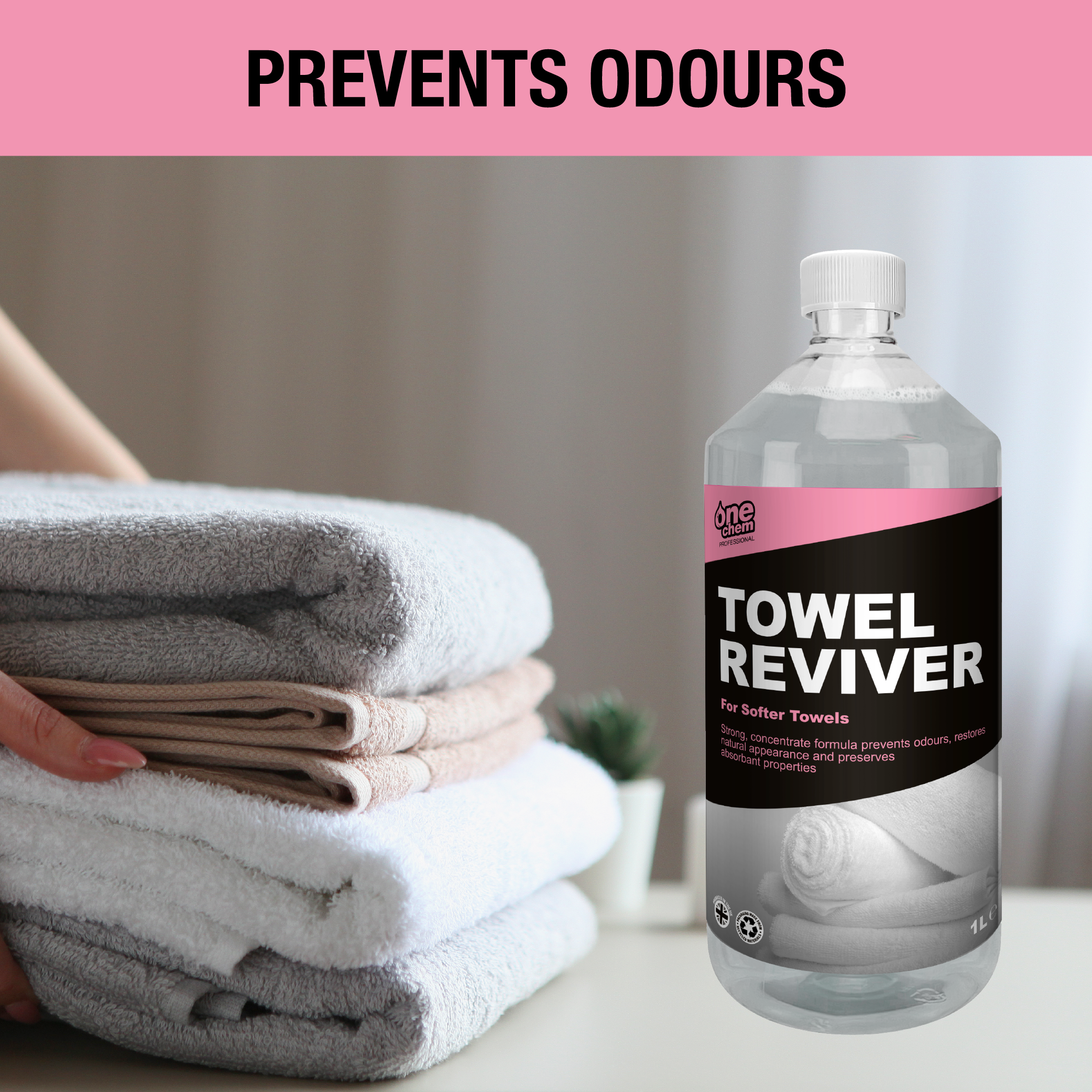 One Chem Professional - Towel Reviver and Softener 2 x 1 Litre Concentrate