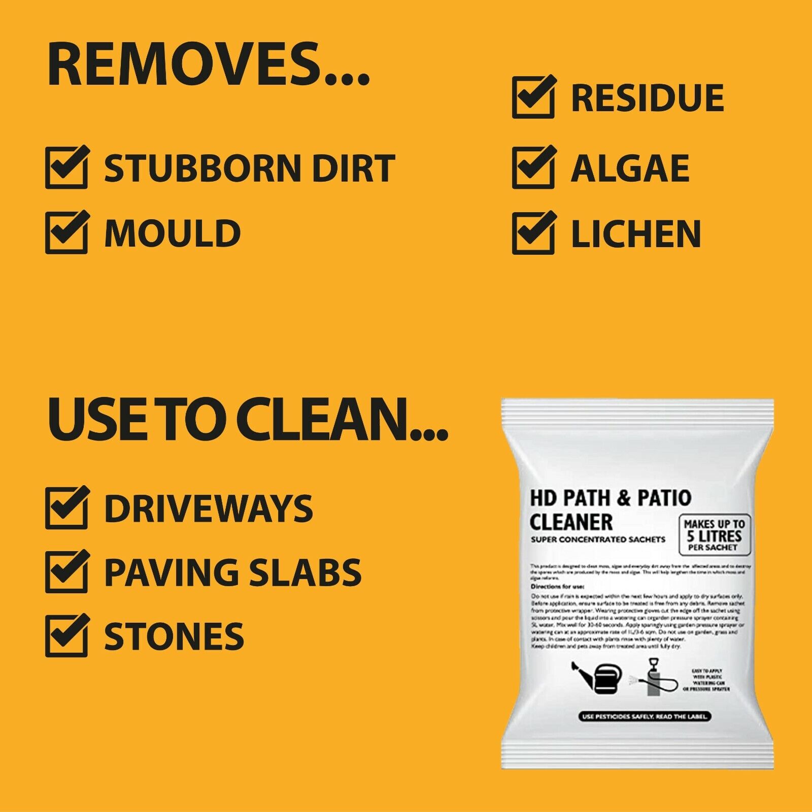 JCB Path & Patio Cleaner Super Concentrated Sachets 3 x 100m