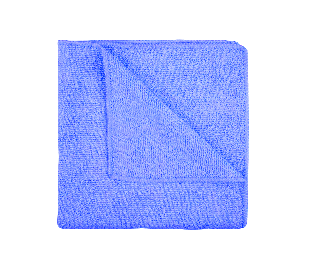 Microfibre Cleaning Cloths - Pack of 50, Large, Dark Blue, 40 x 40 cm