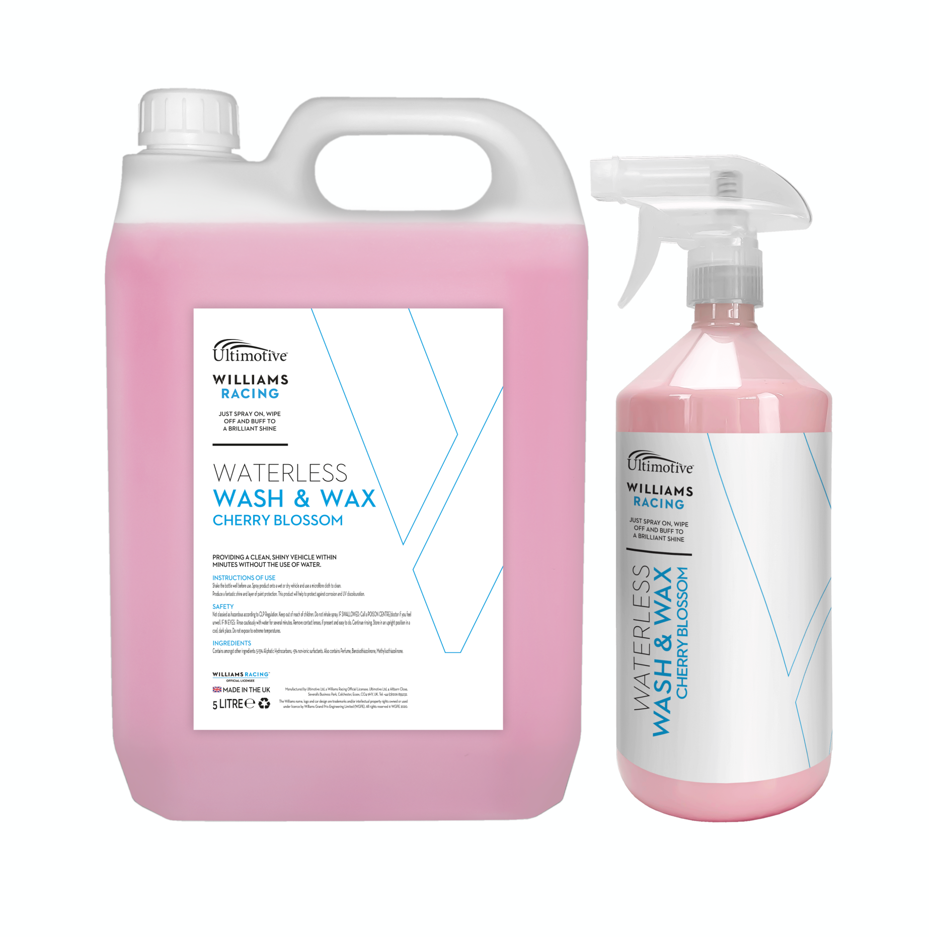 Williams Waterless Wash & Wax 5L + 1L Cherry Blossom