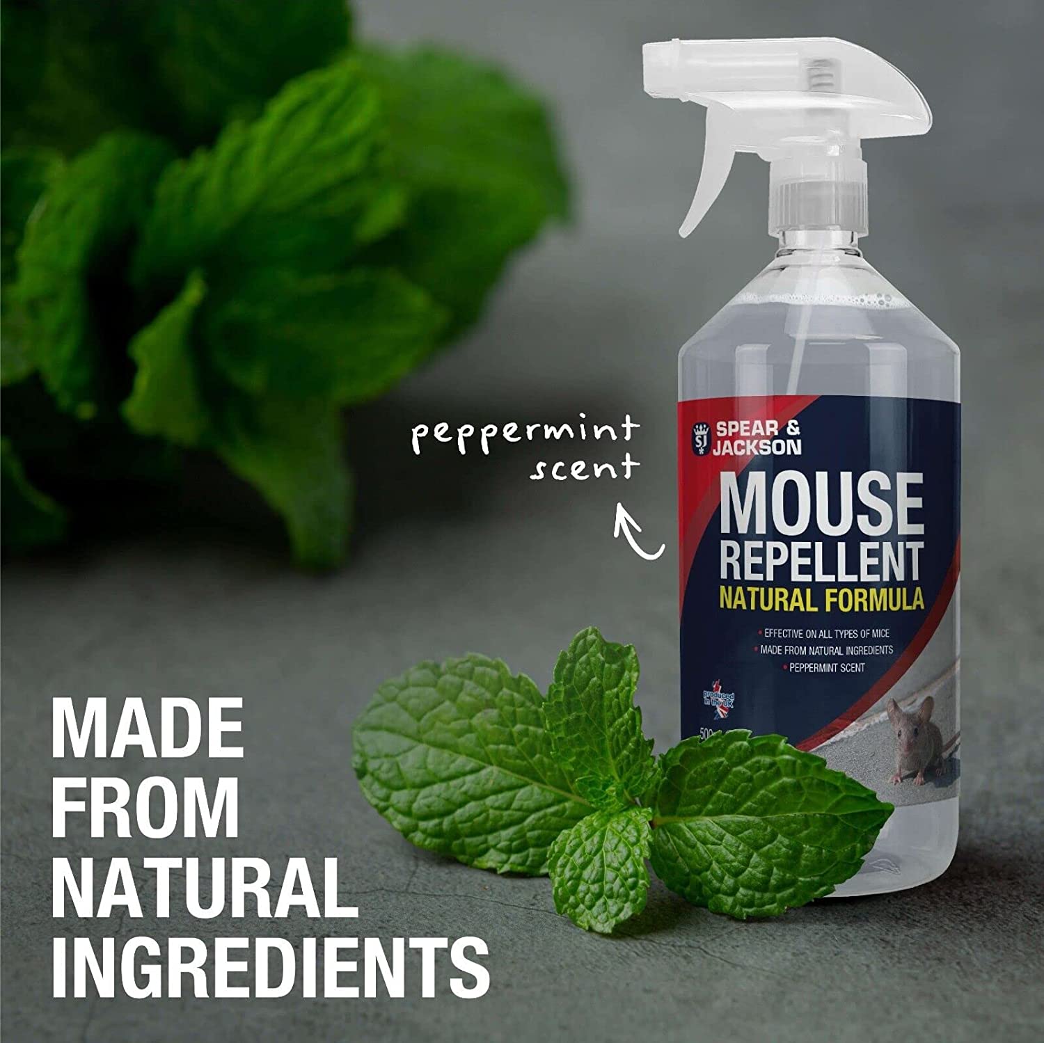 Mouse Repellent 500ml Peppermint Scent Spear and Jackson
