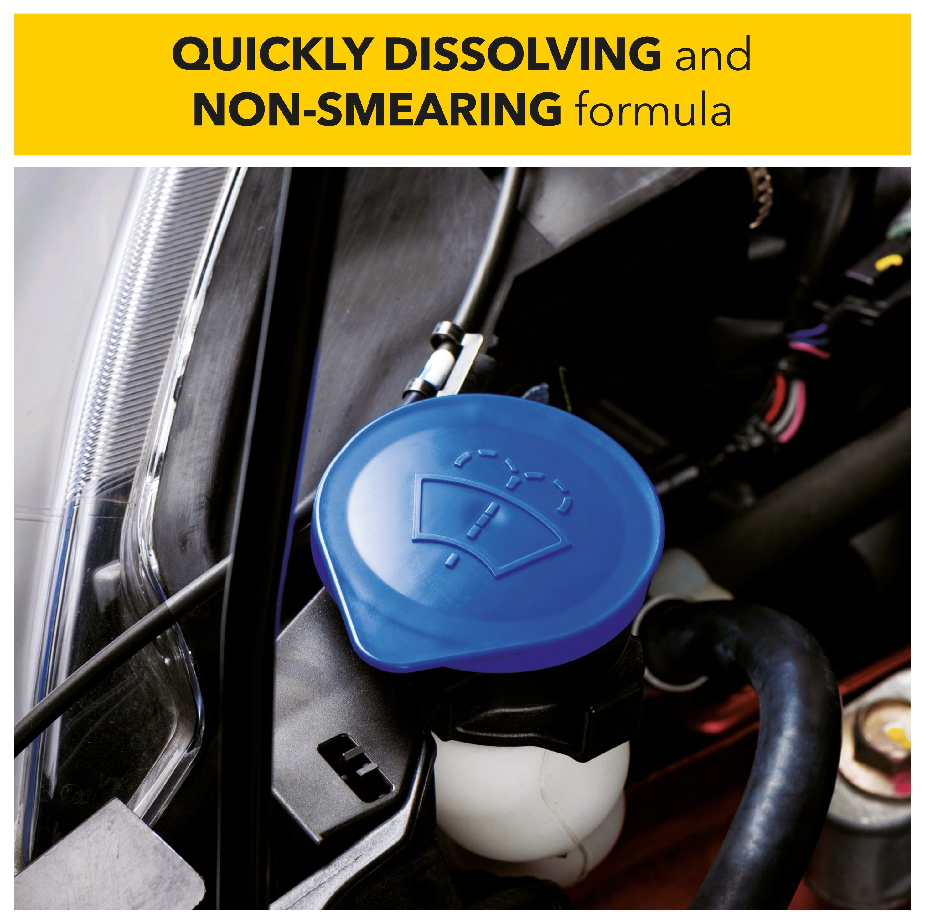 quickly dissolving and non-smearing formula