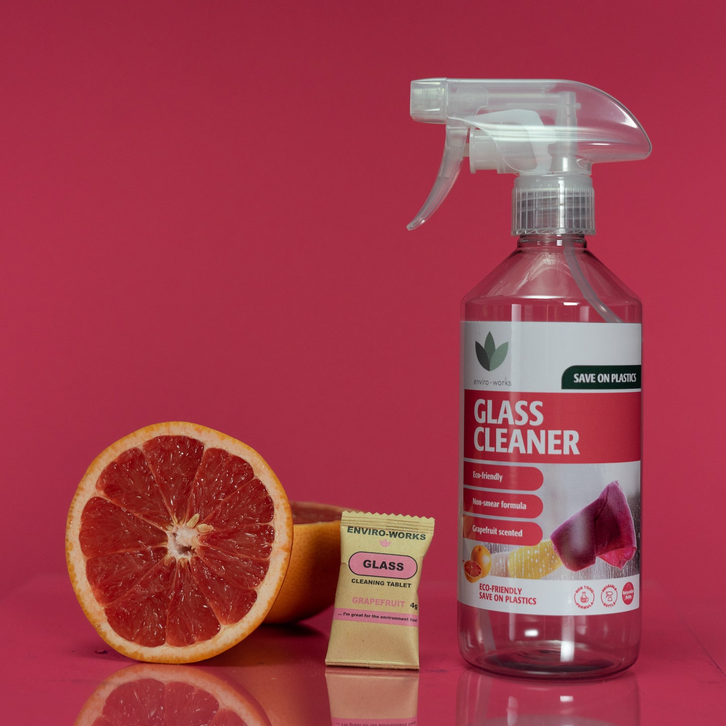 Enviro-Works Glass Cleaner 500ml (with 1 tab)
