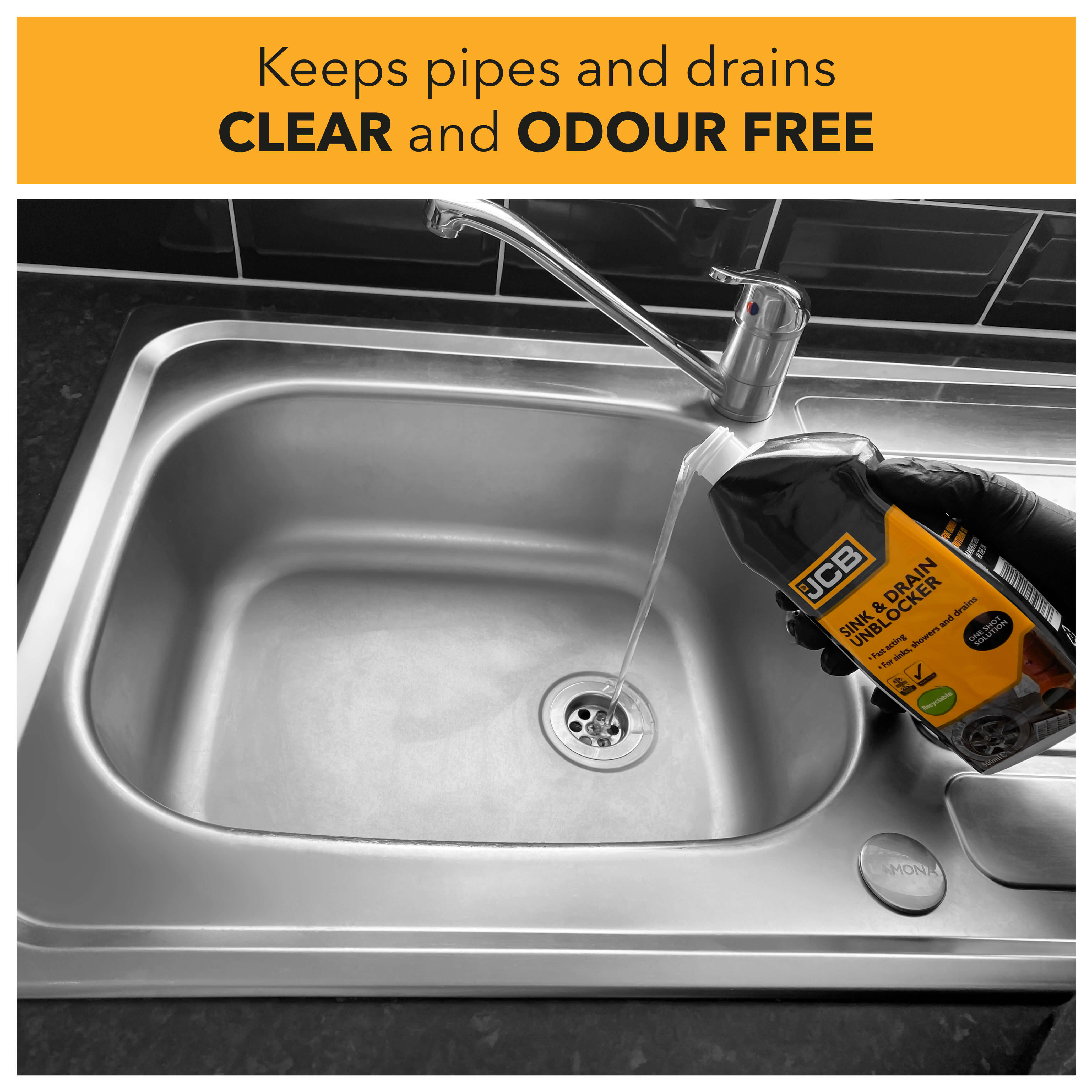 Keeps pipes and drains clear and odour free