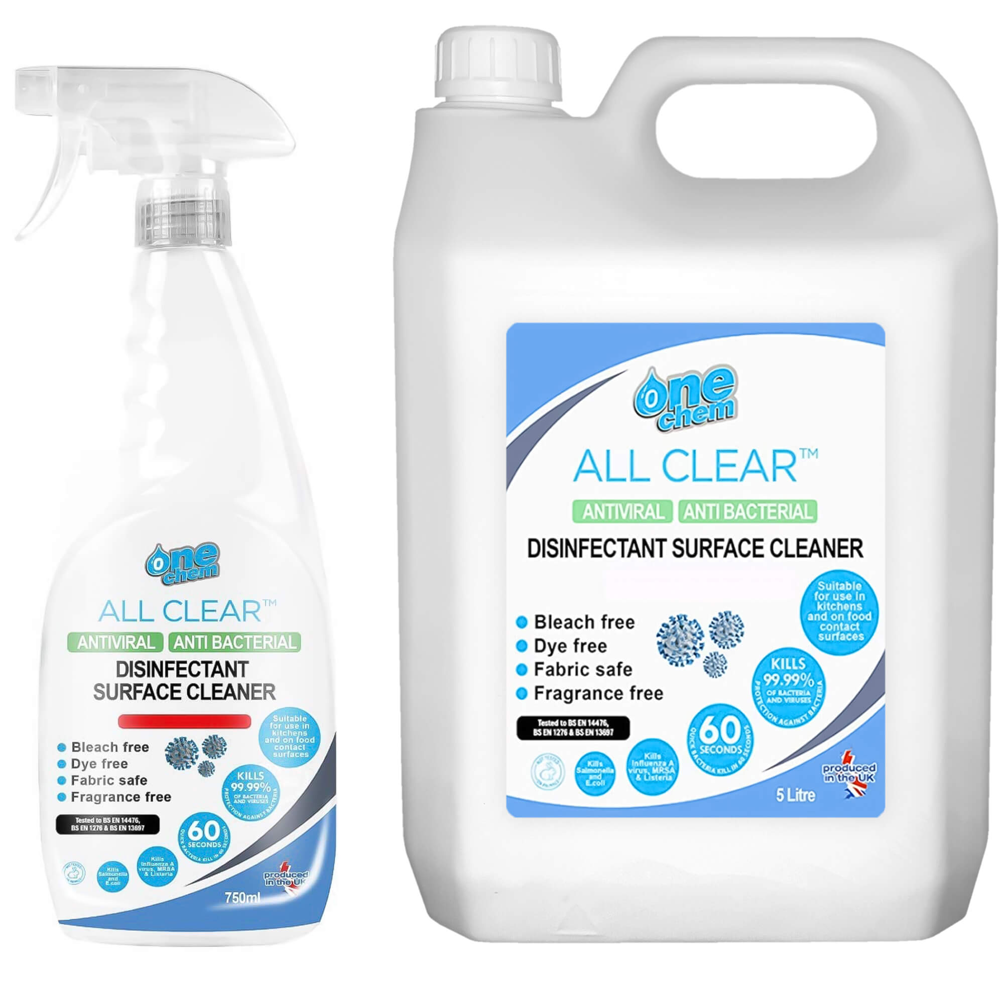 One Chem All Clear Surface Cleaner 750ml + 5L